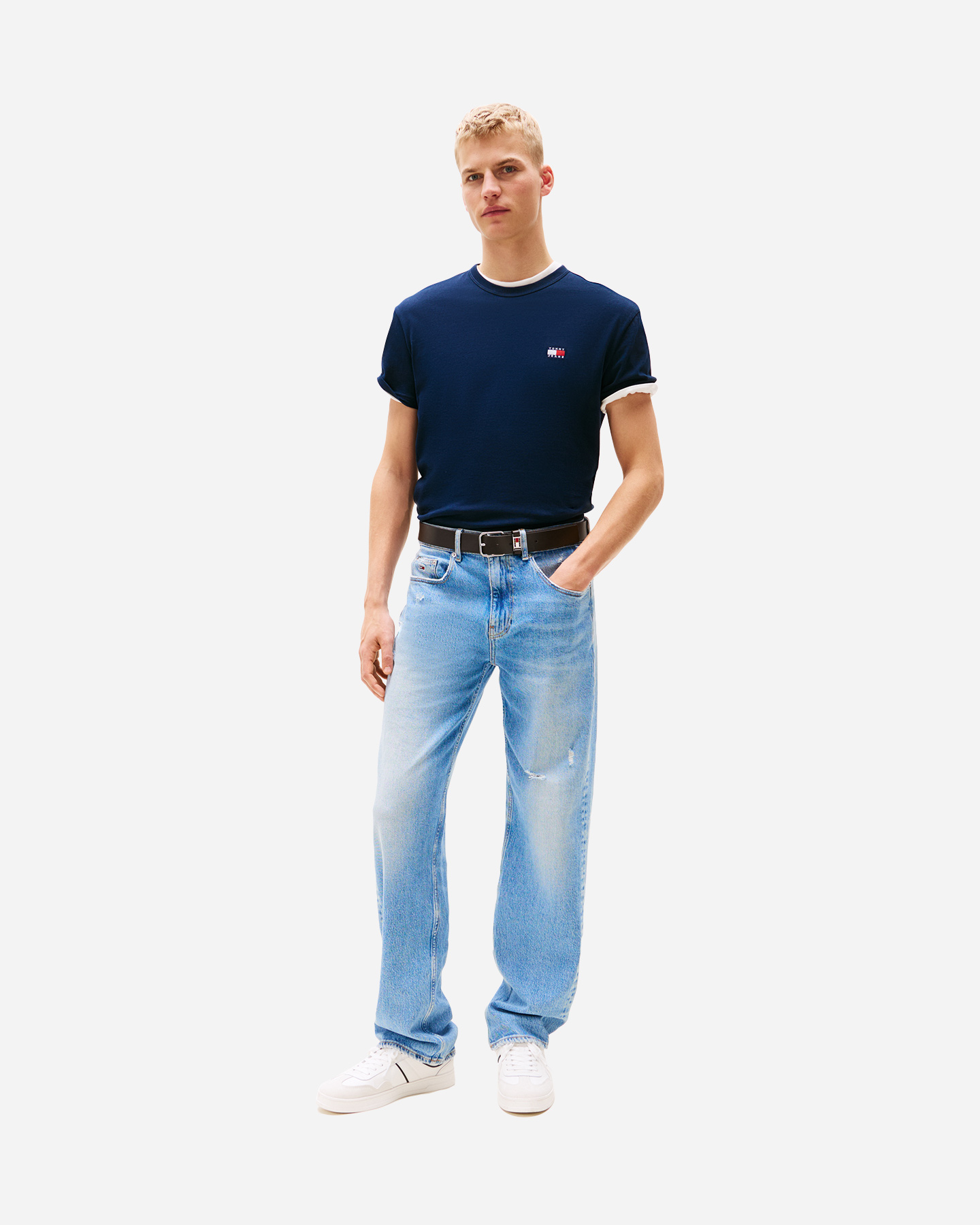 T-shirt TOMMY HILFIGER BADGE LOGO M - Blu - 2 | Cisalfa Sport