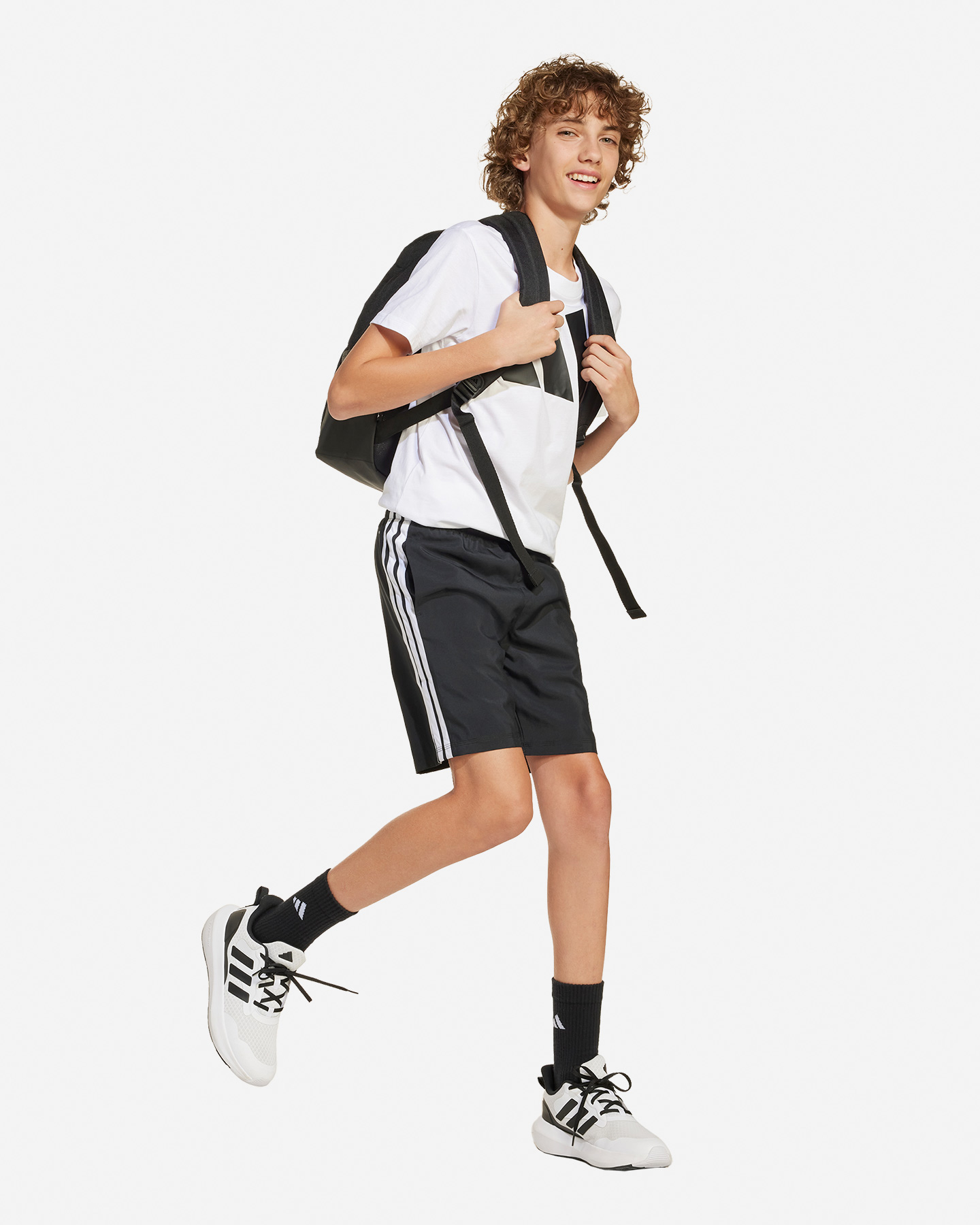 Pantaloncini ADIDAS 3STRIPES JR - Nero - 3 | Cisalfa Sport