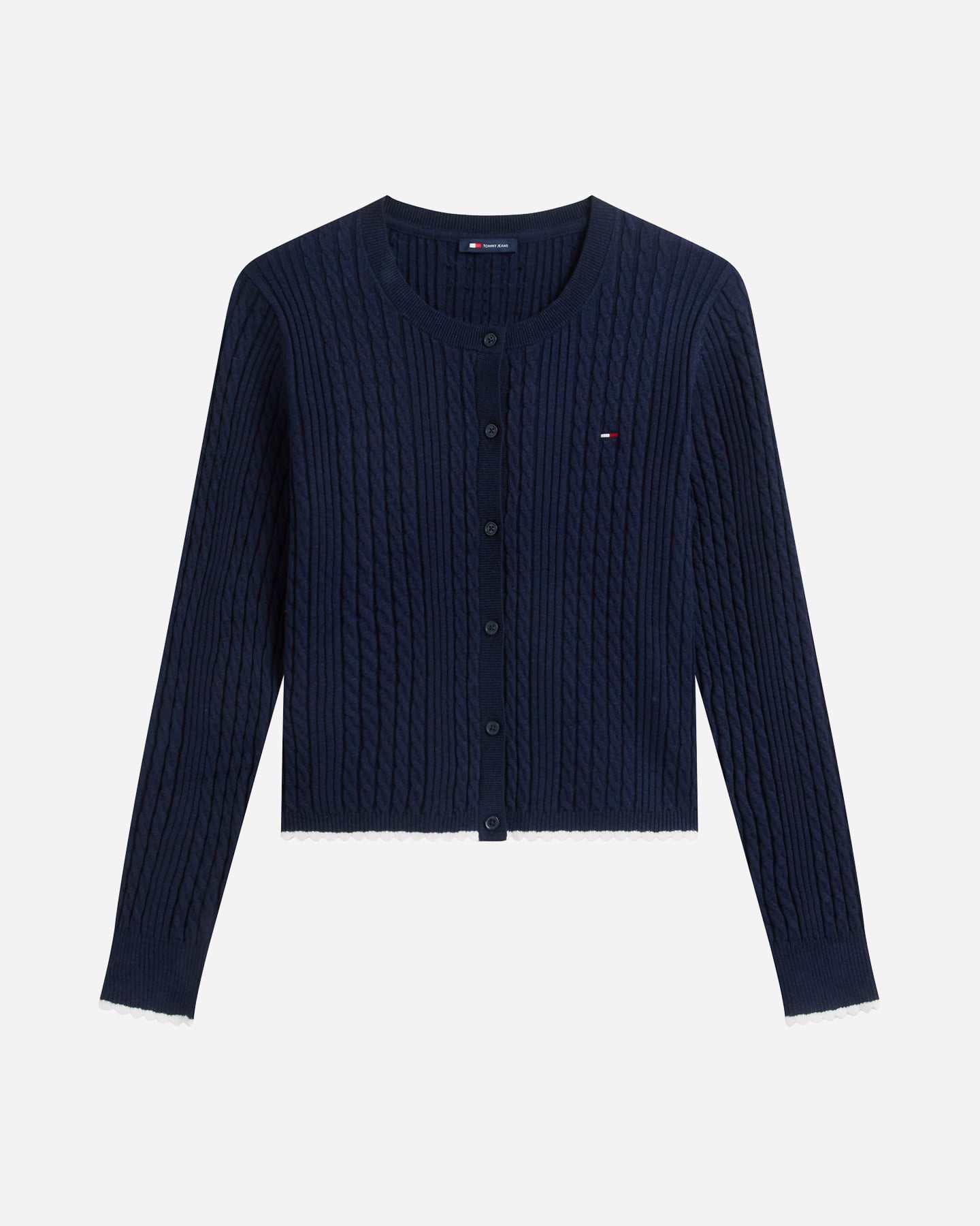 Tommy Hilfiger Cable W - Cardigan - Donna - Blu Navy