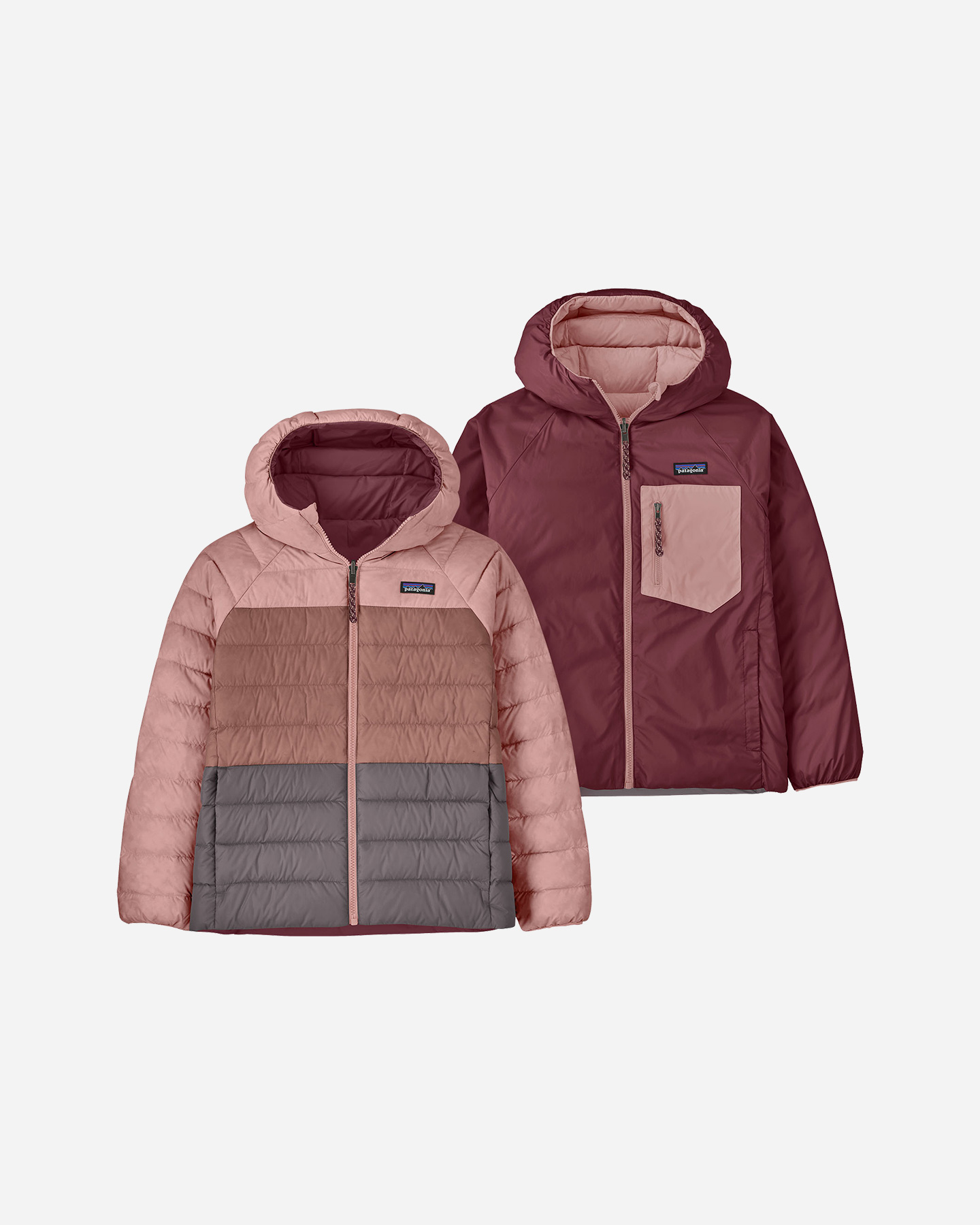 Piumino PATAGONIA REVERSIBLE DOWN SWEATER JR - Rosa - 3 | Cisalfa Sport
