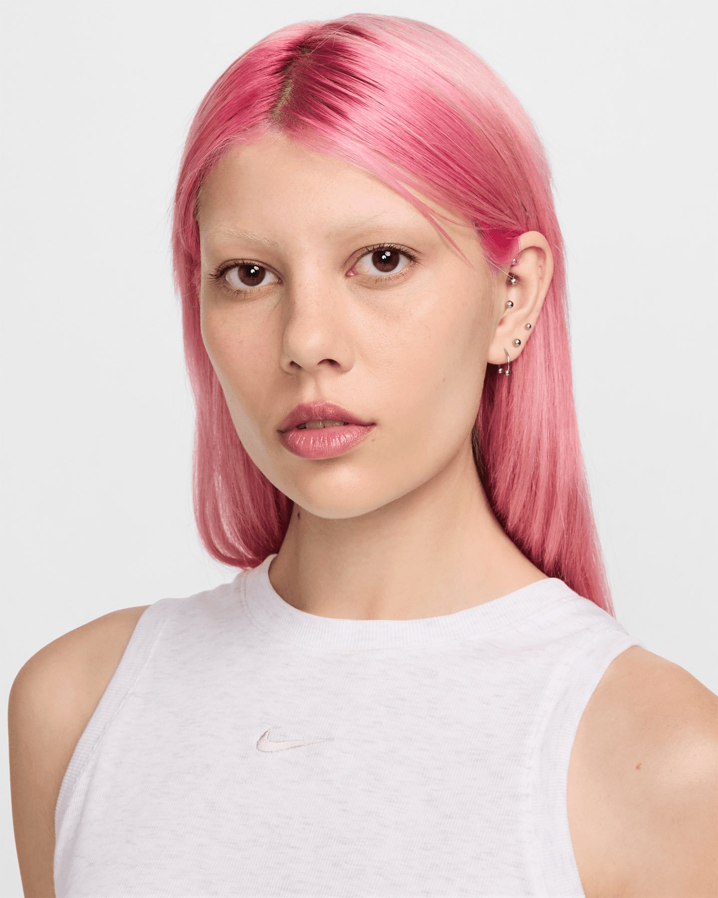 Canotta NIKE COST CROP SMALL LOGO ESSENTIALS W - Grigio - 4 | Cisalfa Sport