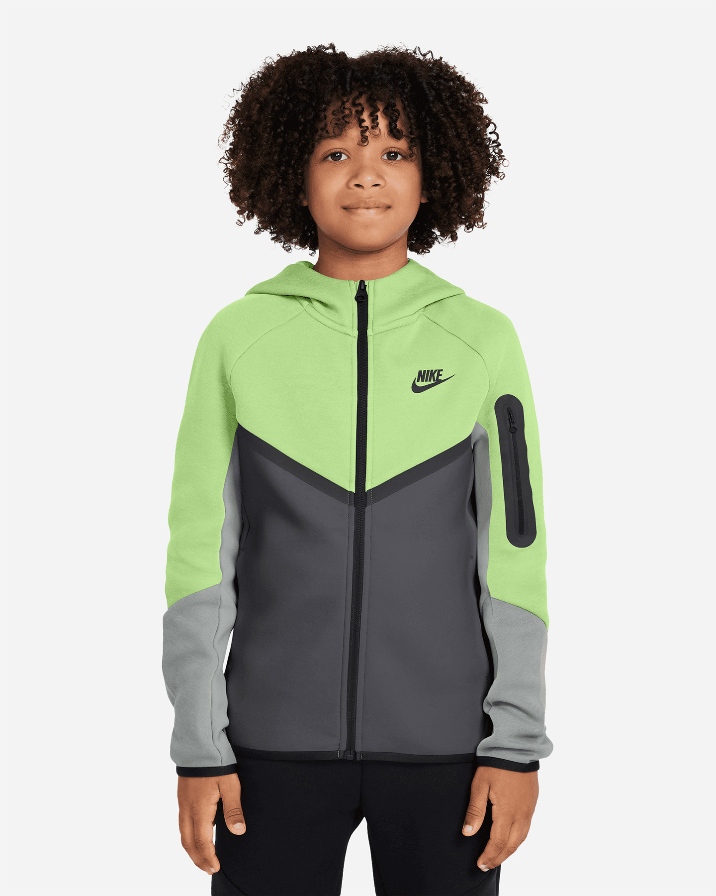 Felpa NIKE TECH FLEECE 2 JR - Verde - 0 | Cisalfa Sport