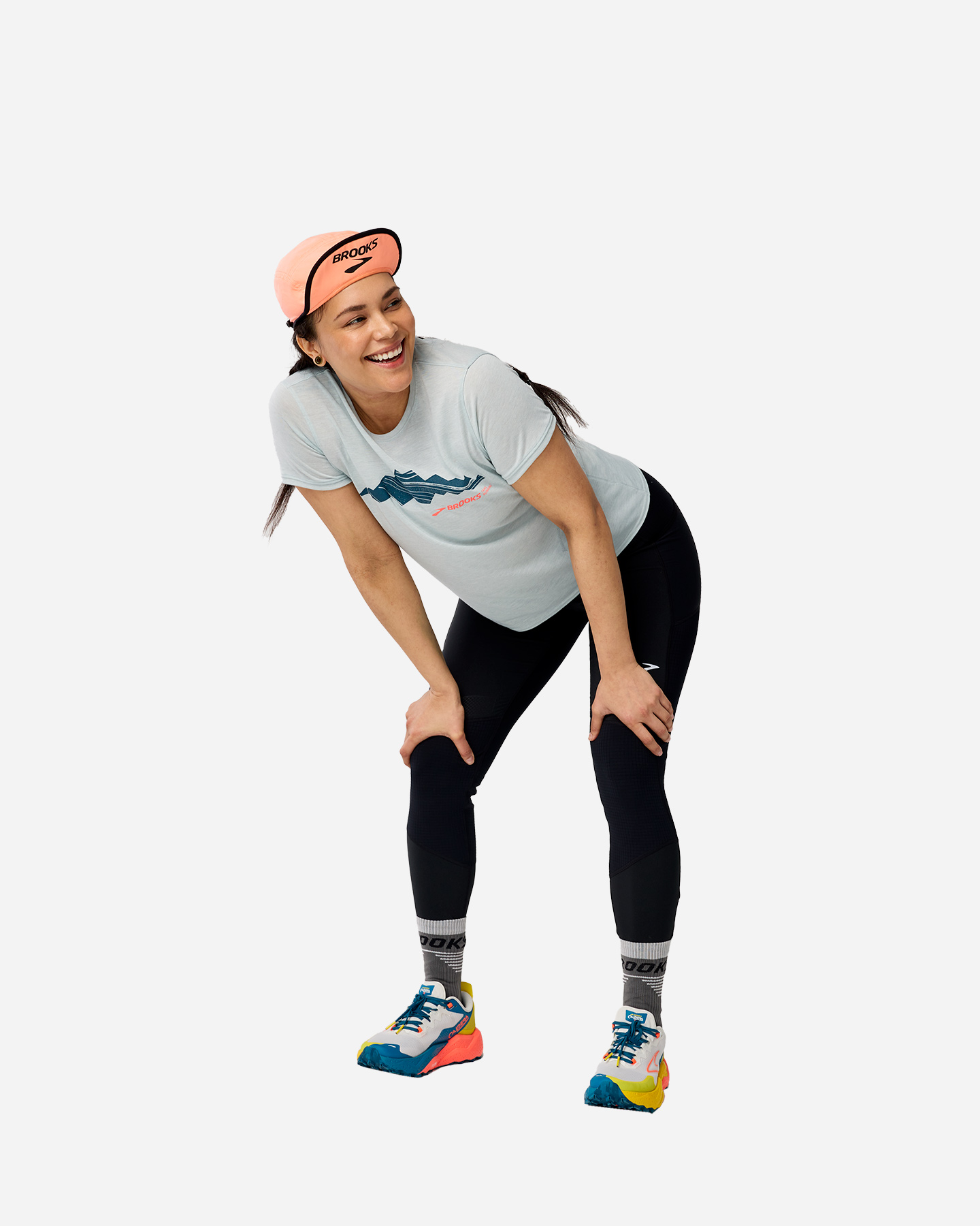 T-shirt running BROOKS DISTANCE 3.0 W - Bianco - 3 | Cisalfa Sport