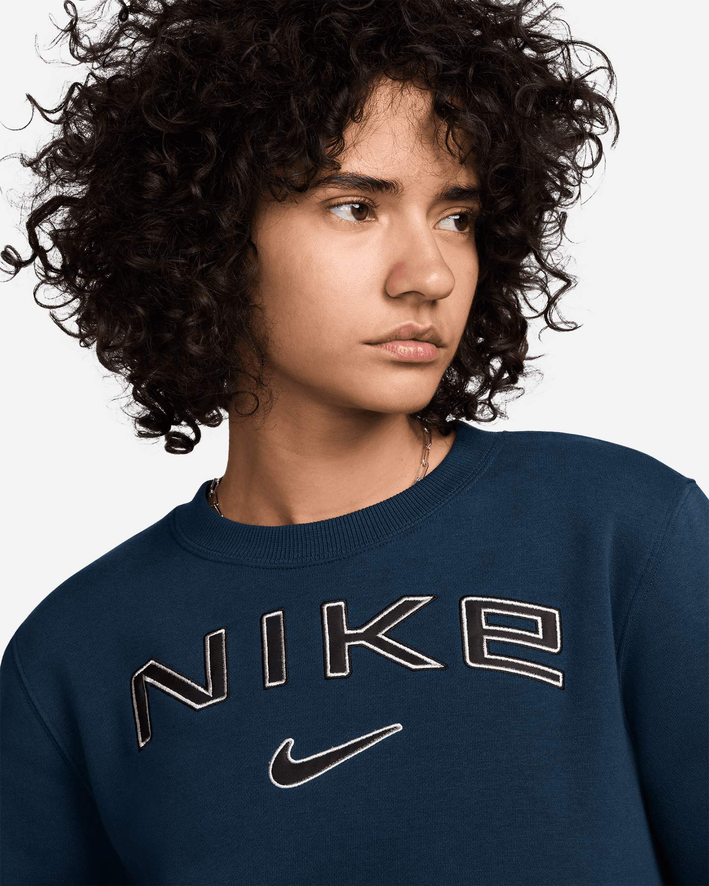 Felpa NIKE CLASSICS PLUS BIG LOGO W - Blu - 2 | Cisalfa Sport