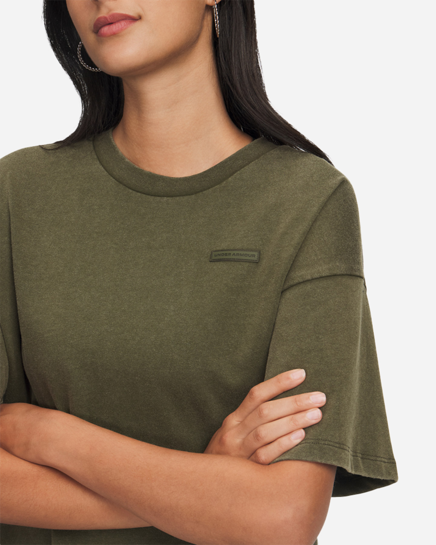 T-shirt UNDER ARMOUR SMALL LOGO W - Verde - 2 | Cisalfa Sport