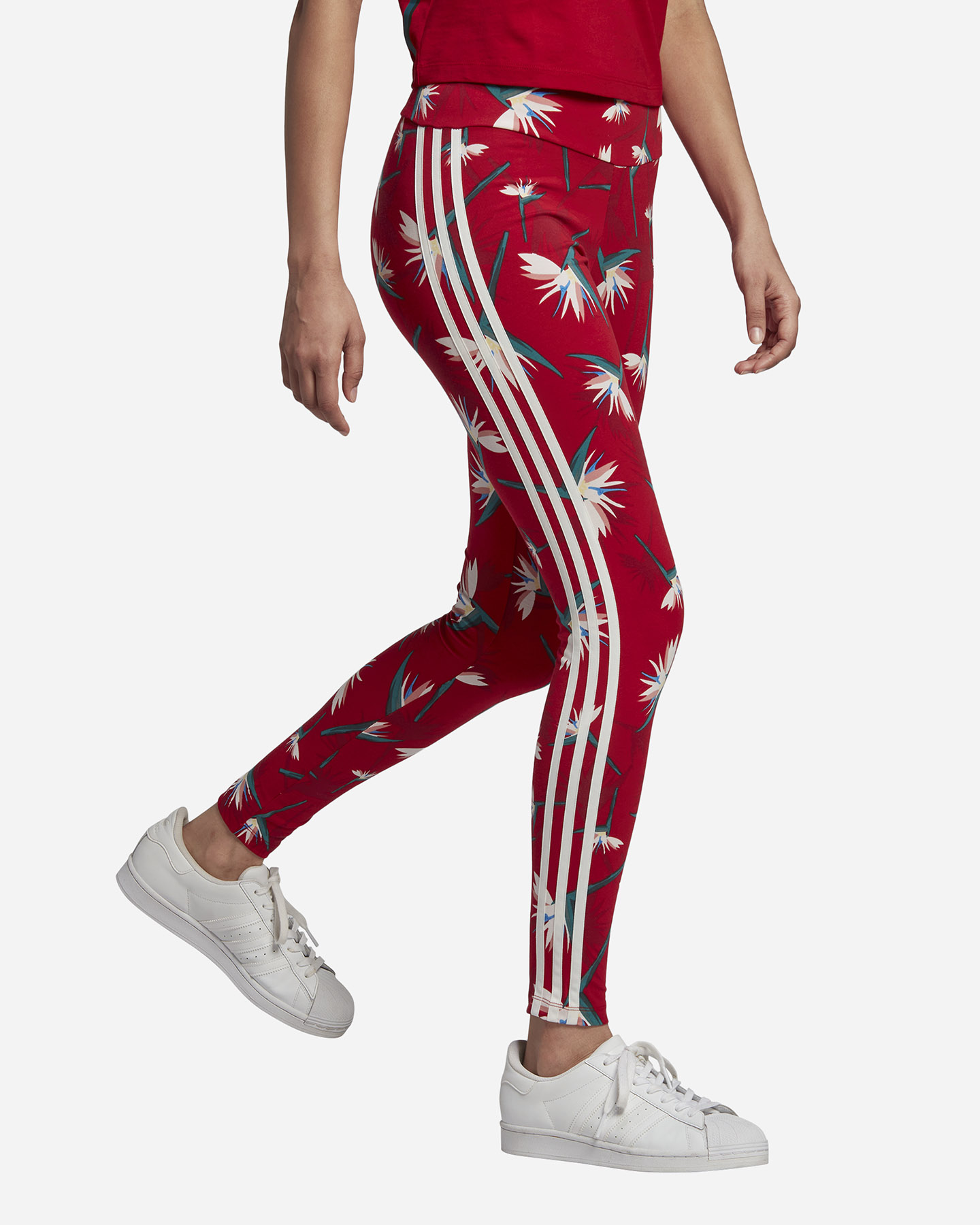 Leggings ADIDAS ORIGINAL ALLOVER THEBE M W - Rosso - 3 | Cisalfa Sport