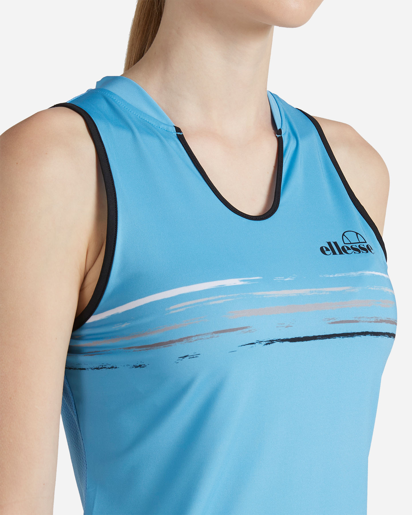 T-shirt tennis ELLESSE FIVE STRIPES W - Azzurro - 4 | Cisalfa Sport