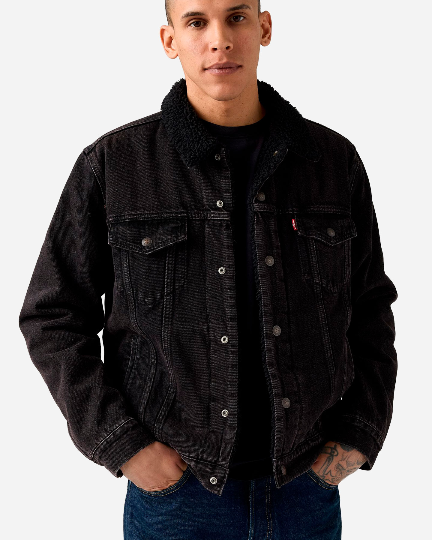 Giubbotto LEVI'S DENIM SHERPA M - Nero - 3 | Cisalfa Sport