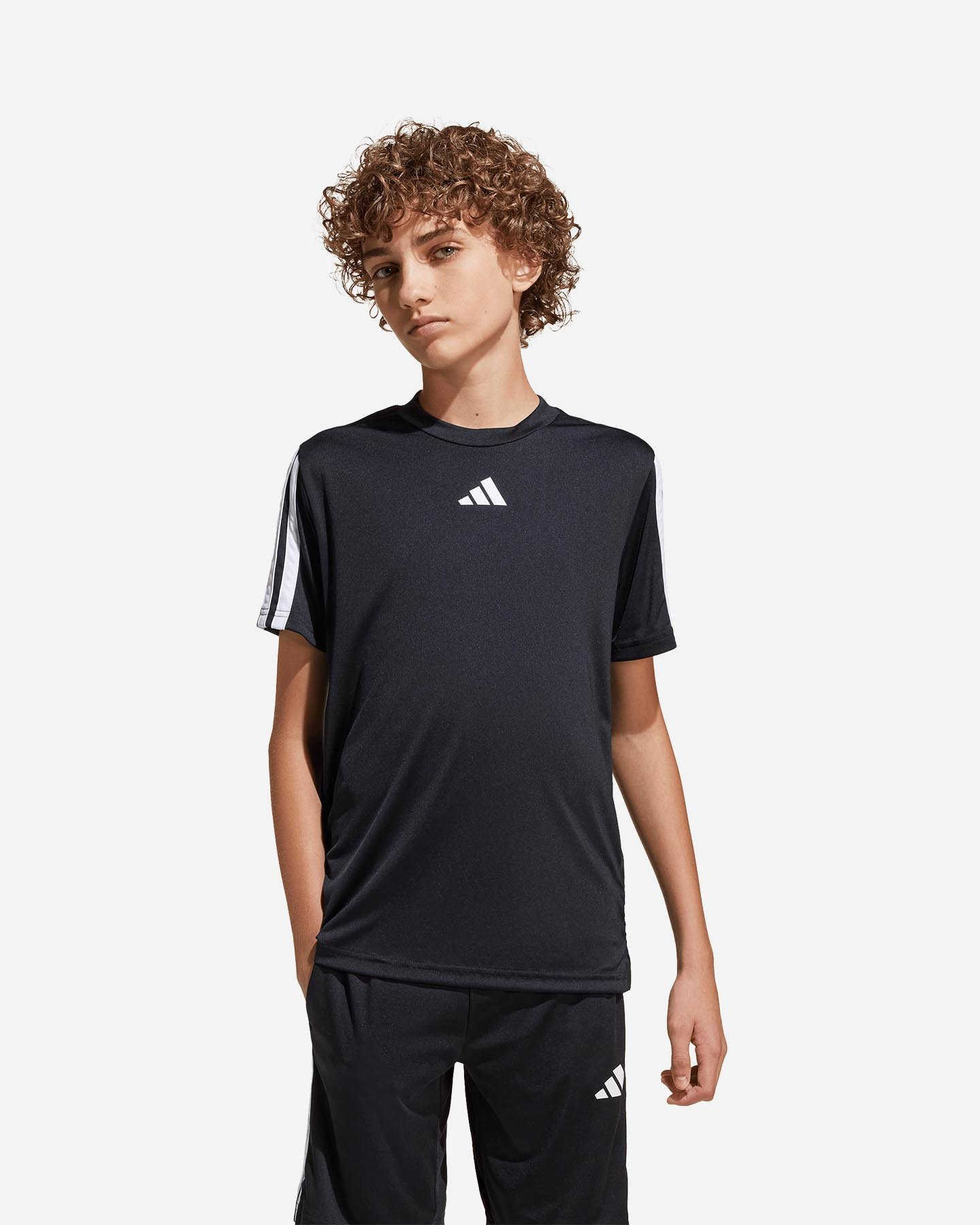 T-shirt ADIDAS TRAIN ESSENTIALS 3STRIPES JR - Nero - 1 | Cisalfa Sport