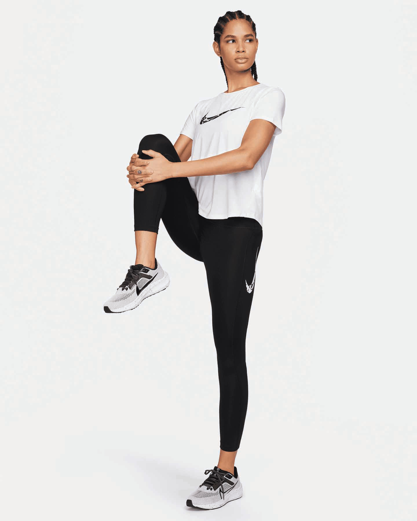 T-shirt running NIKE ONE SWOOSH W - Nero - 3 | Cisalfa Sport