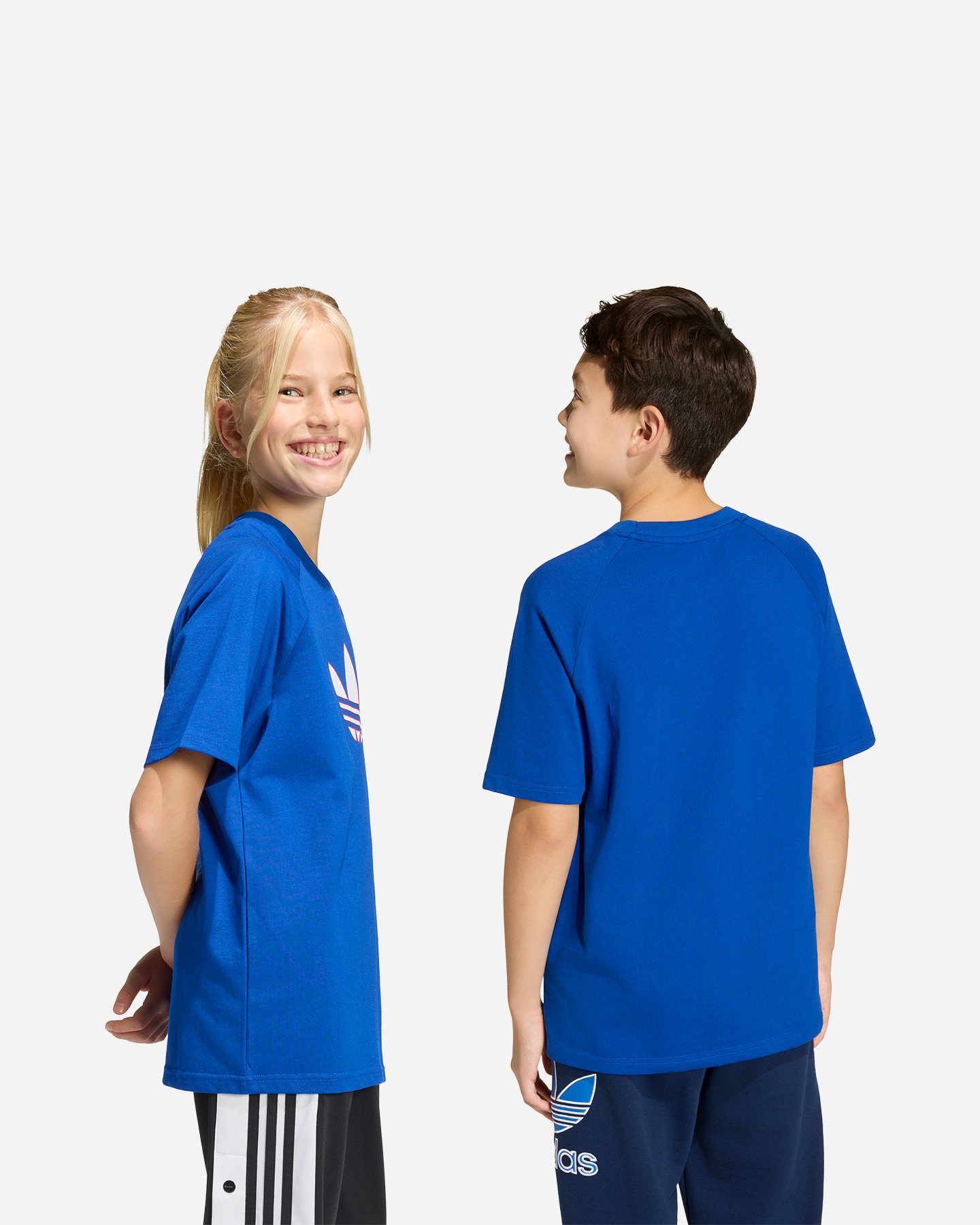 T-shirt ADIDAS GRAPHIC TREFOIL JR - Blu royal - 1 | Cisalfa Sport
