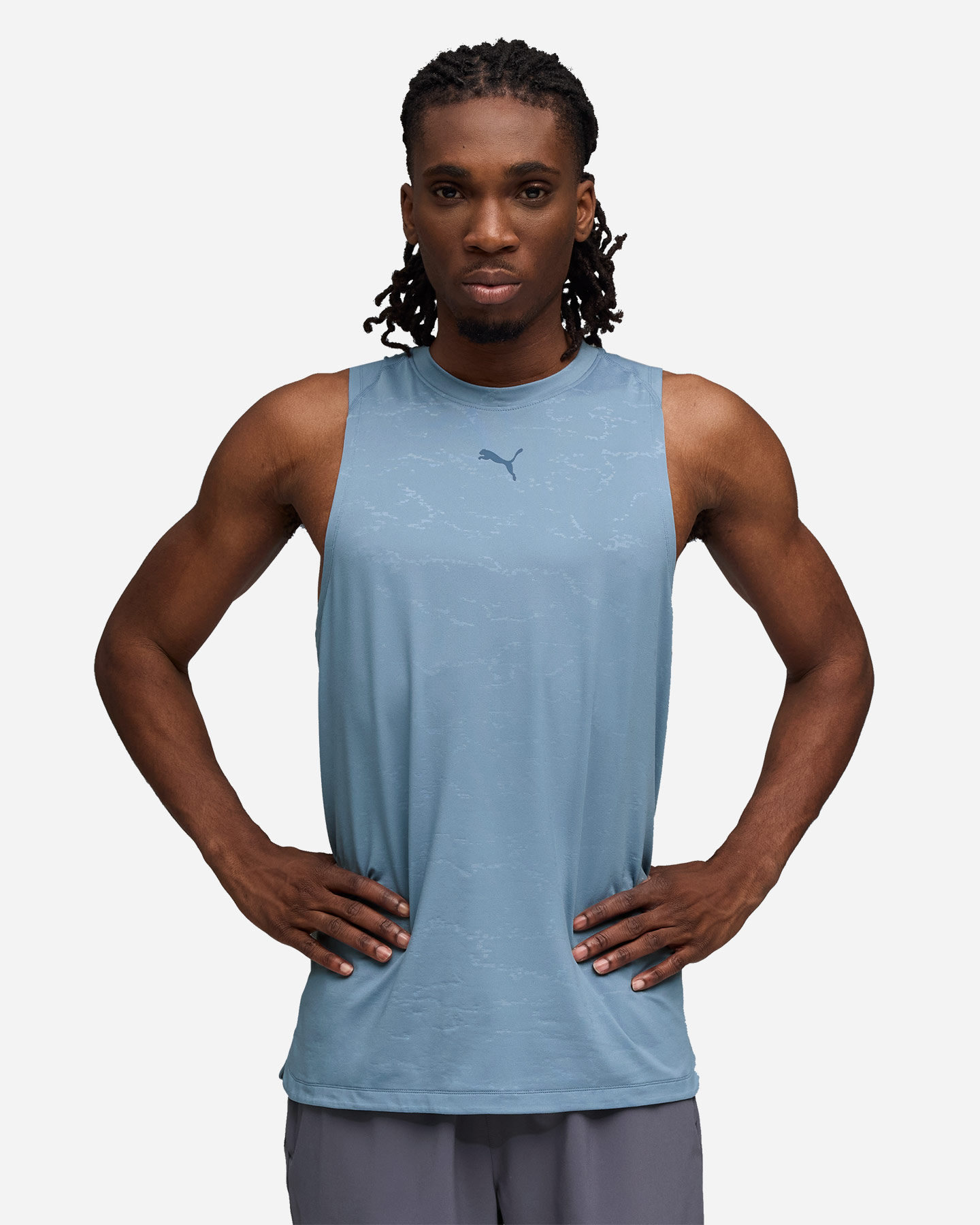 Canotta training PUMA SMALL LOGO M - Azzurro - 2 | Cisalfa Sport