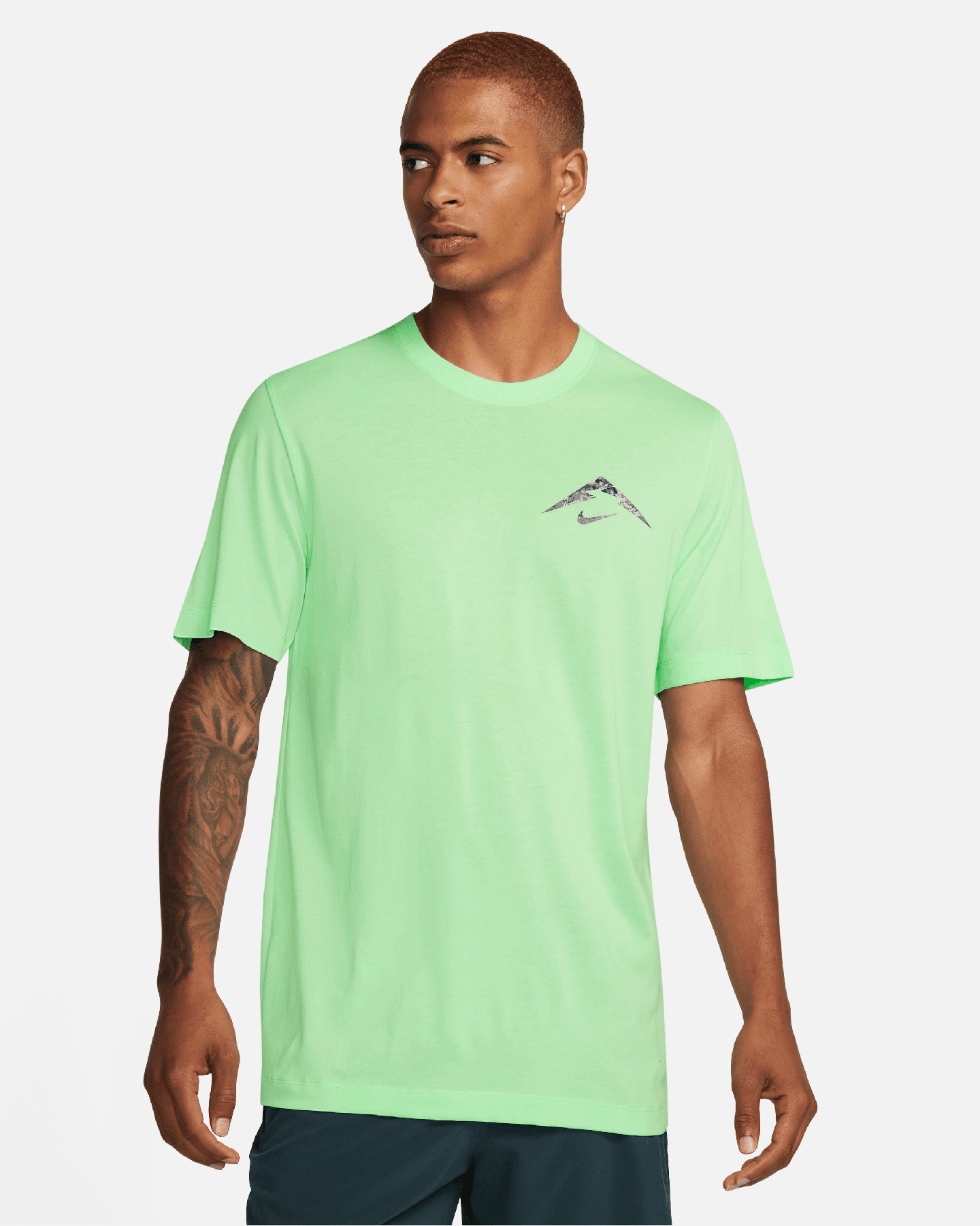 T-shirt running NIKE DRI FIT TRAIL M - Verde - 0 | Cisalfa Sport