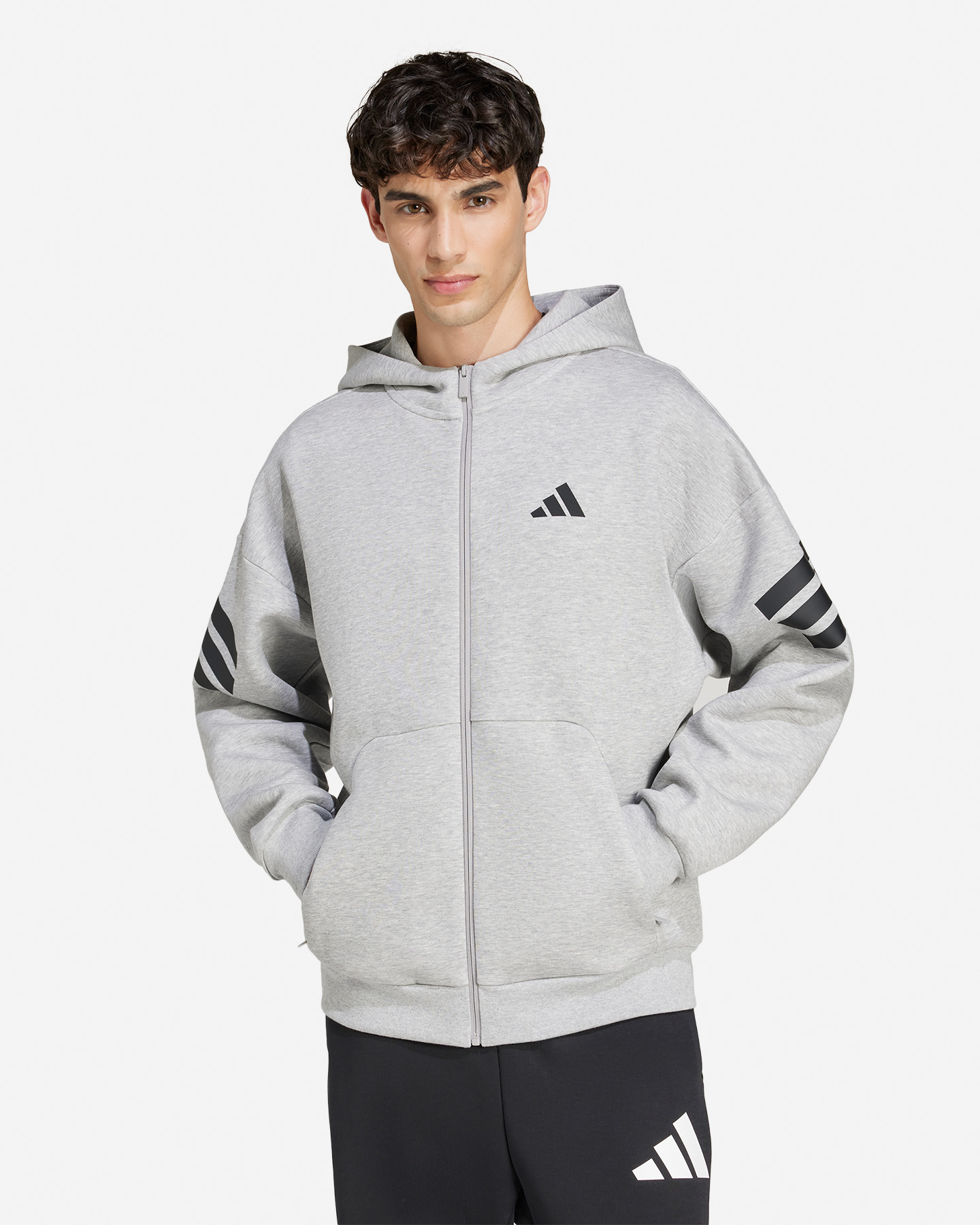 Felpa ADIDAS 3STRIPES M - Grigio - 1 | Cisalfa Sport