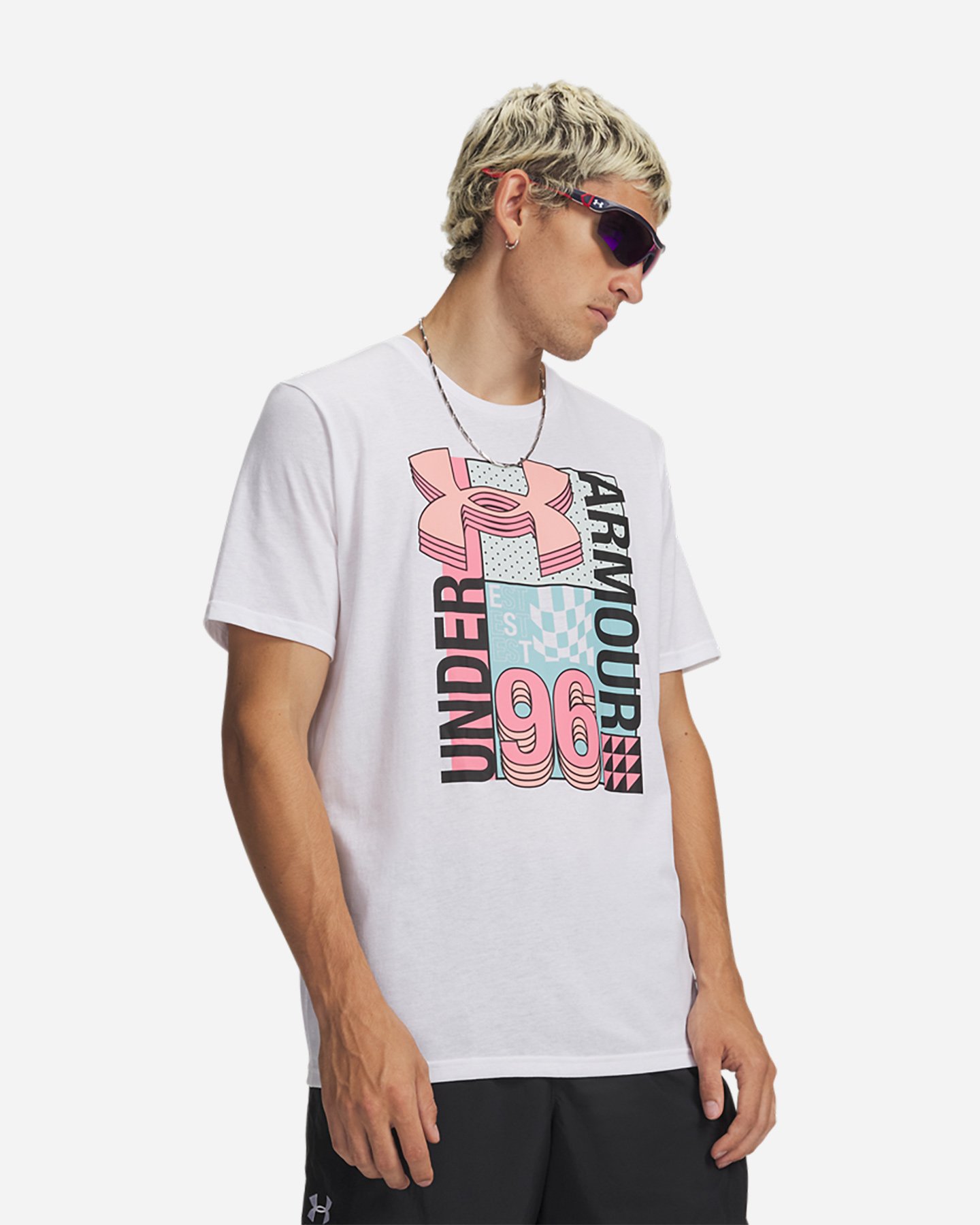 T-shirt UNDER ARMOUR LOGO COLLAGE M - Bianco - 0 | Cisalfa Sport