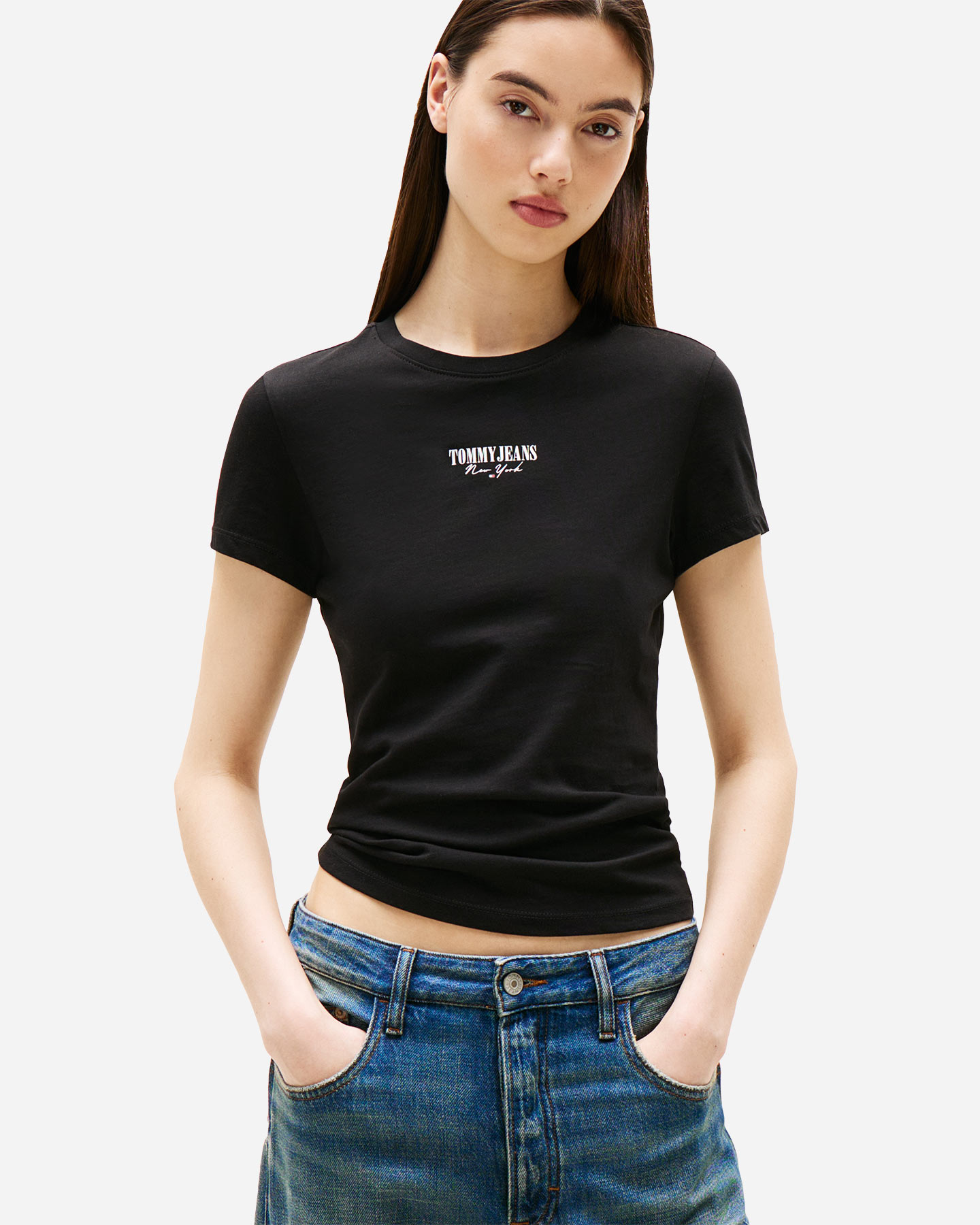 T-shirt TOMMY HILFIGER ESSENTIAL LOGO W - Nero - 3 | Cisalfa Sport