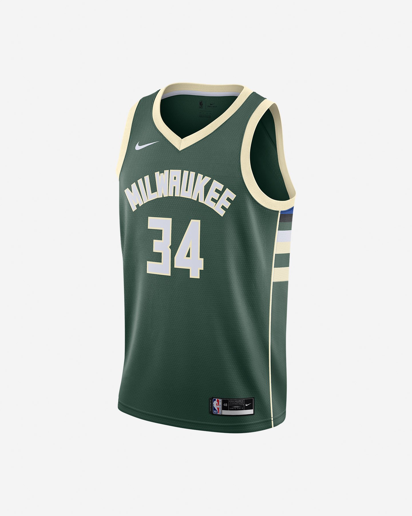 Canotta basket NIKE GIANNIS ANTETOKOUNMPO BUCKS ICON EDITION 2020 M - Verde - 0 | Cisalfa Sport
