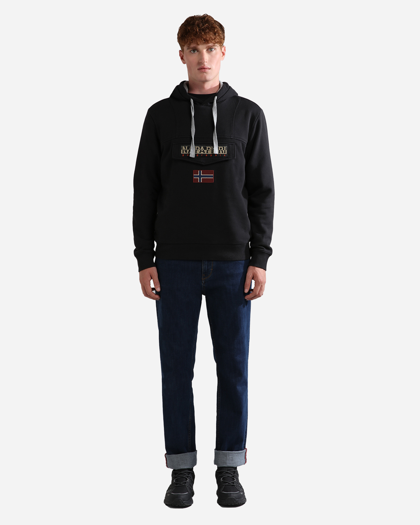 Felpa NAPAPIJRI POCKET BURGEE M - Nero - 2 | Cisalfa Sport