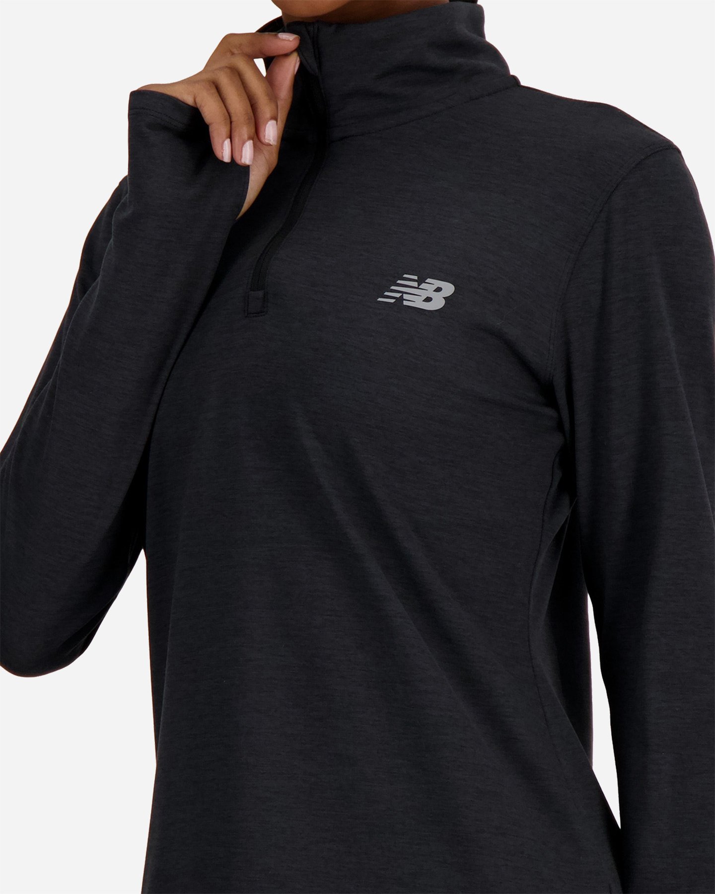 Maglia running NEW BALANCE SPACE DYE W - Nero - 5 | Cisalfa Sport