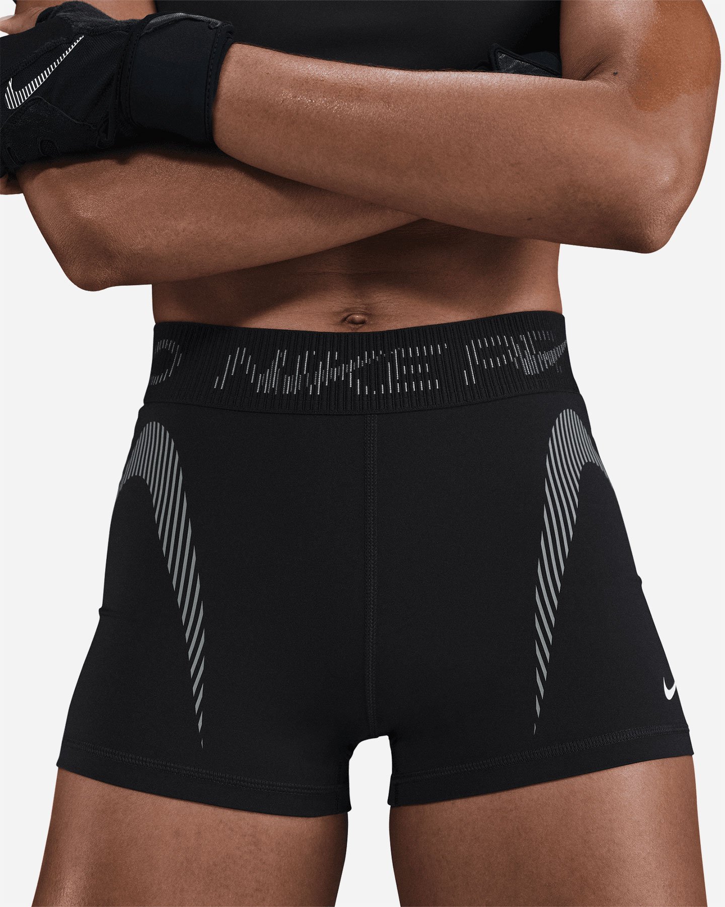 Short training NIKE DRI FIT PRO 3IN W - Nero - 3 | Cisalfa Sport