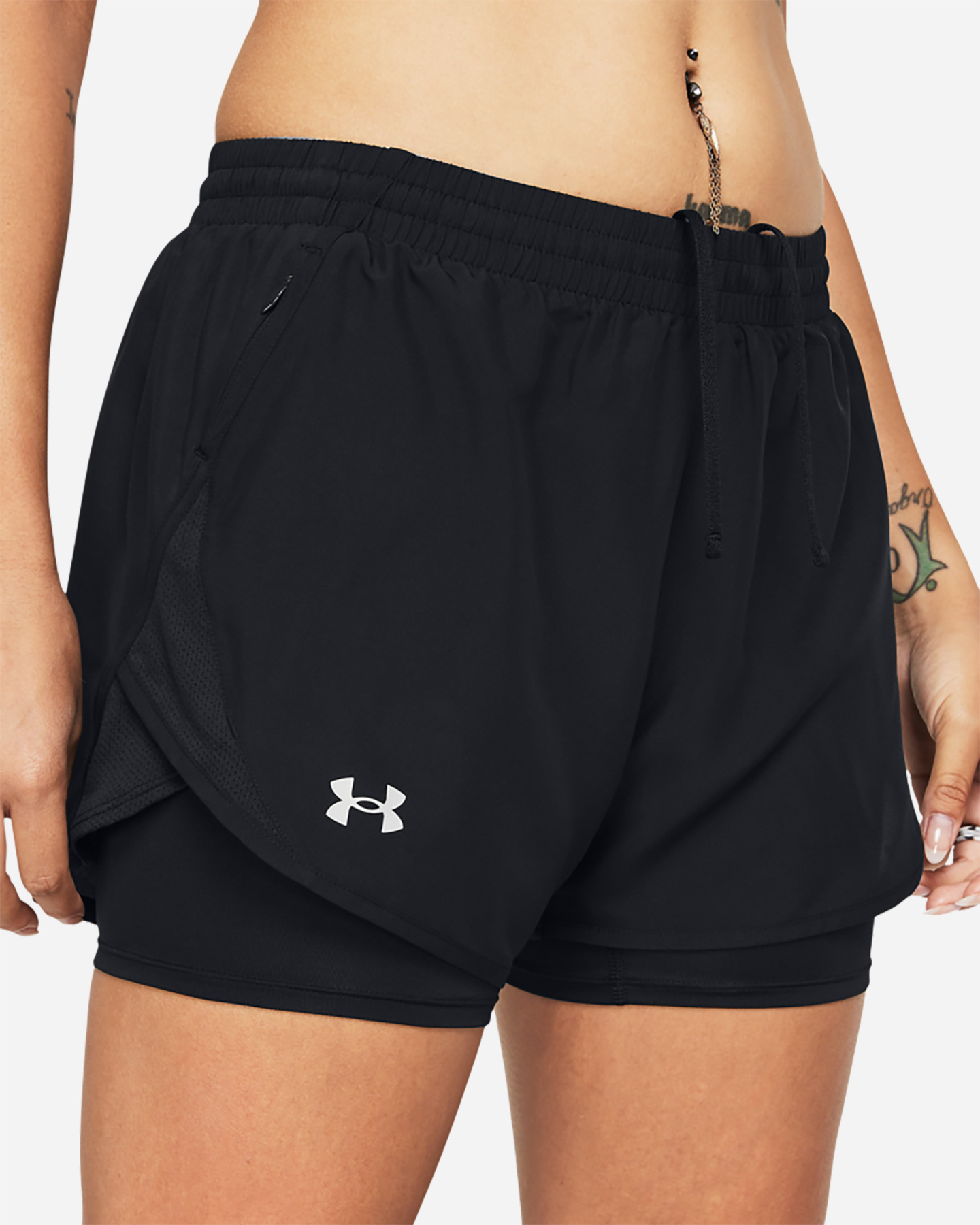 Short running UNDER ARMOUR FLY BY 2-IN-1 W - Nero - 3 | Cisalfa Sport