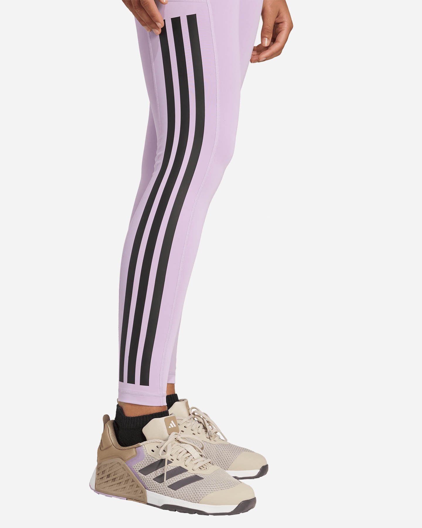 Leggings ADIDAS OPT 3STRIPES W - Lilla - 5 | Cisalfa Sport