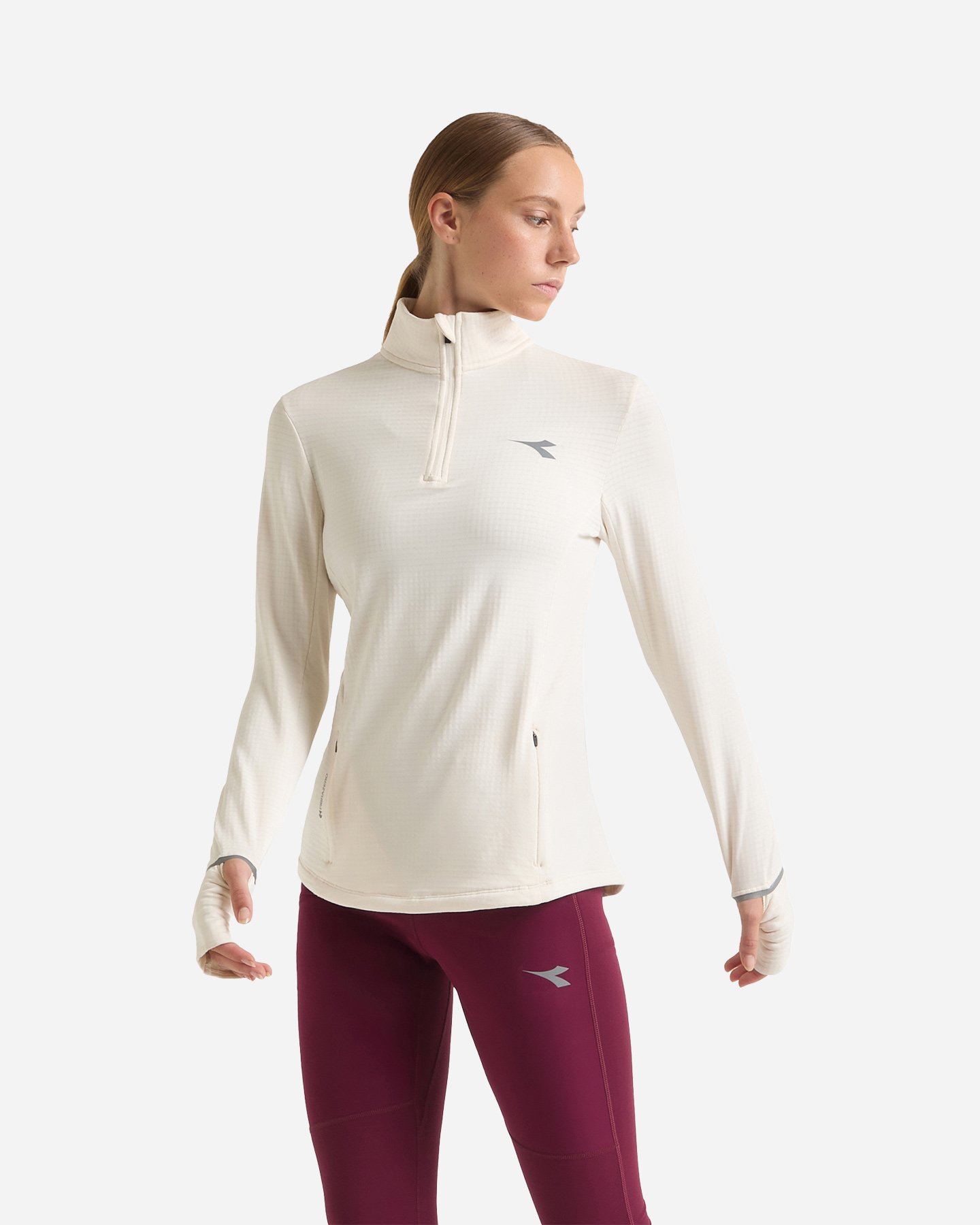 Maglia running DIADORA WINTER PROTECTION W - Bianco - 2 | Cisalfa Sport