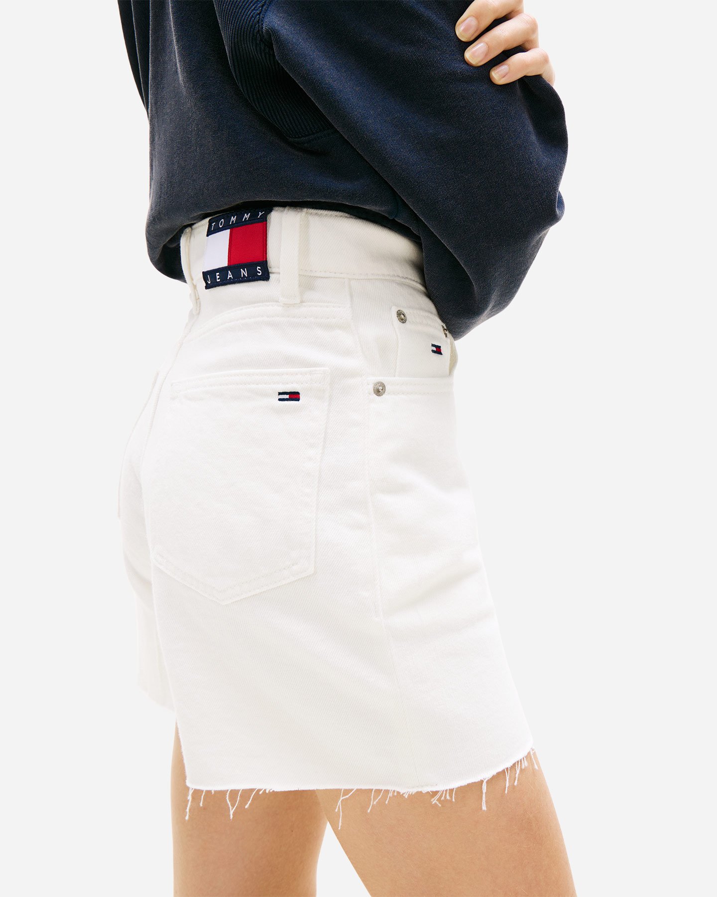 Short TOMMY HILFIGER MOM FIT DENIM W - Bianco - 4 | Cisalfa Sport