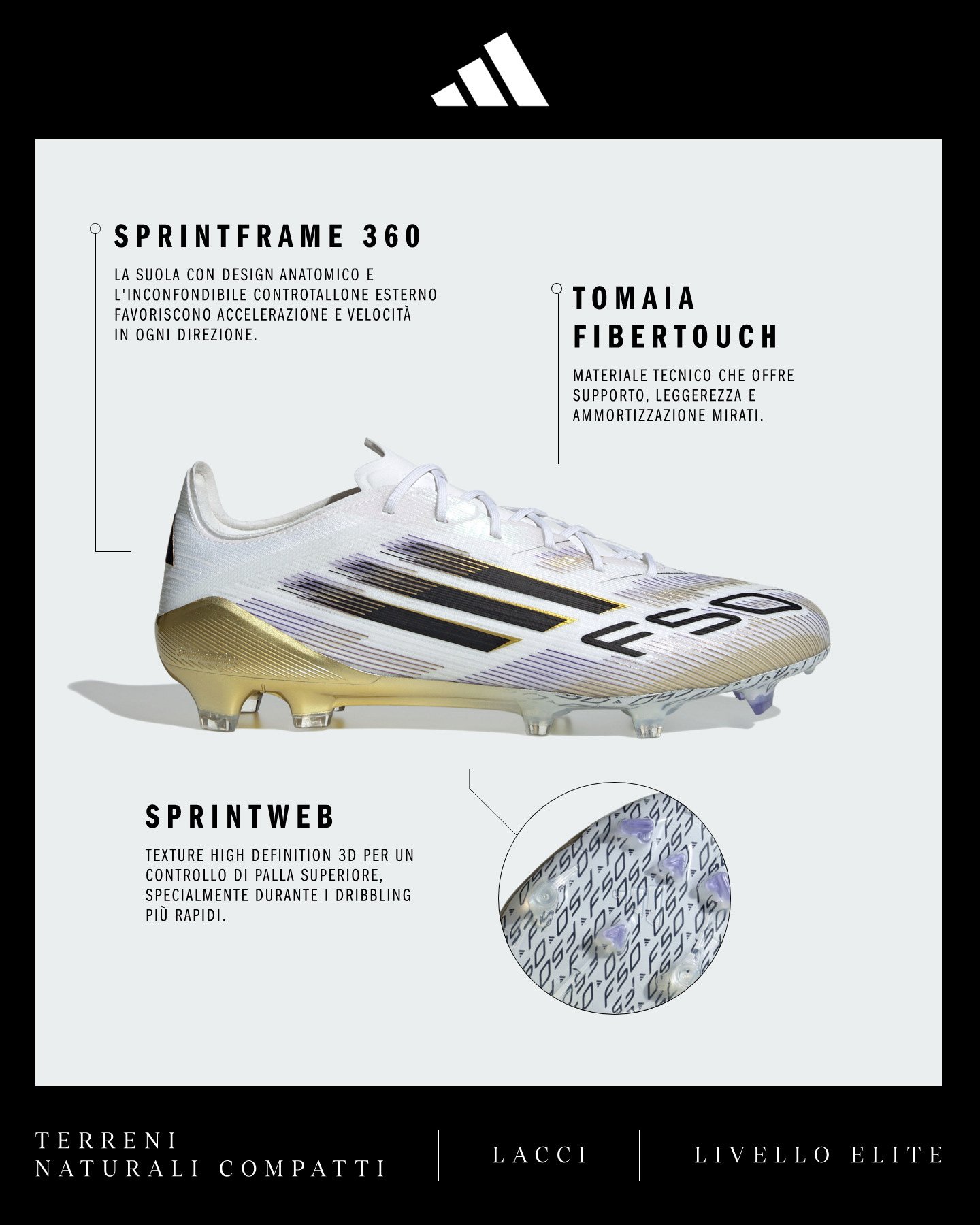 Scarpe calcio ADIDAS F50 ELITE FG M - Color mix - 1 | Cisalfa Sport