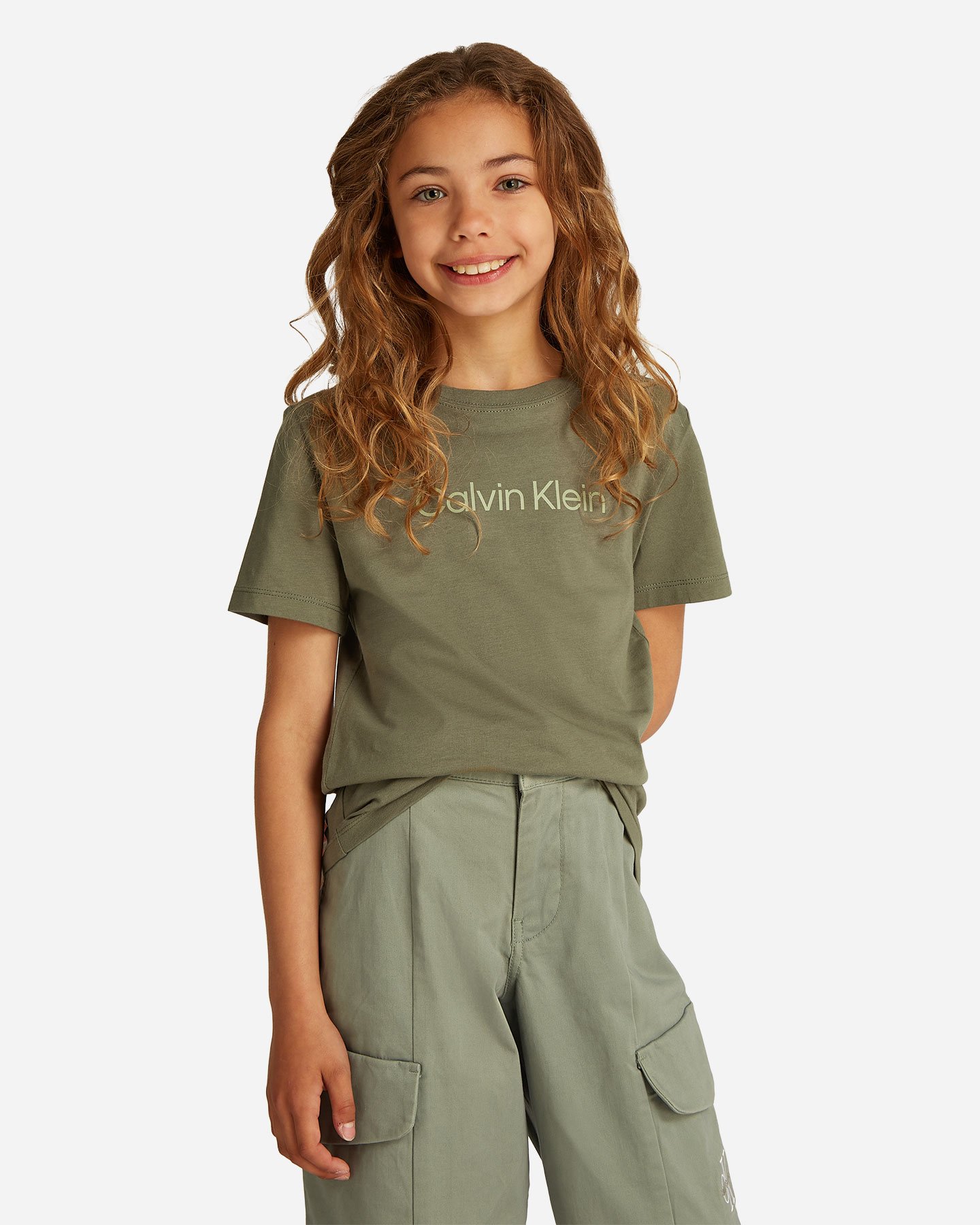 T-shirt CALVIN KLEIN JEANS LINE LOGO JR - Verde - 2 | Cisalfa Sport