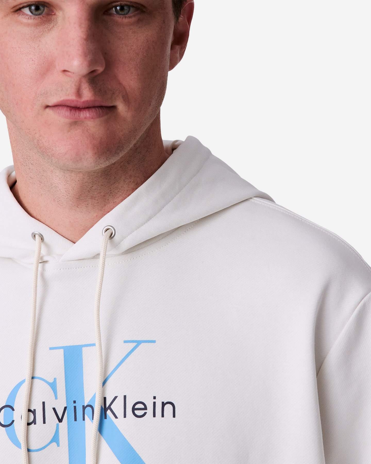 Felpa CALVIN KLEIN JEANS MONOLOGO M - Bianco - 4 | Cisalfa Sport