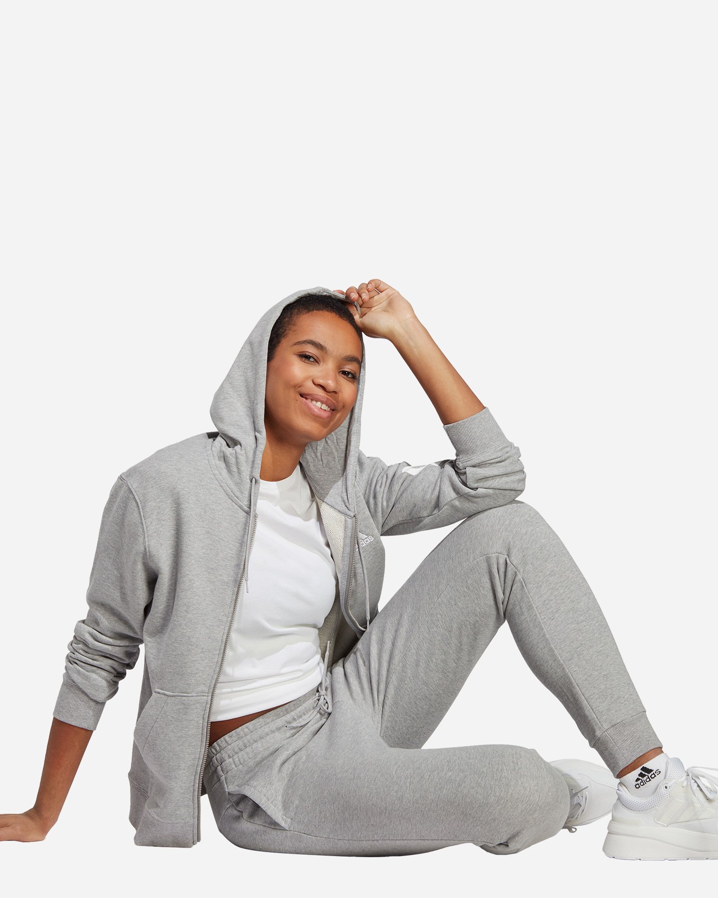 Pantalone ADIDAS LOGO LINEAR W - Grigio - 3 | Cisalfa Sport