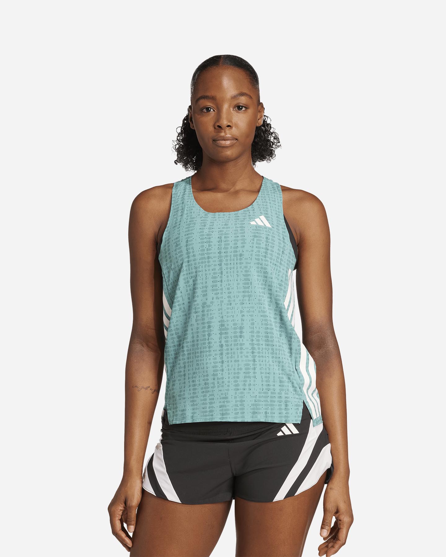 Canotta running ADIDAS ADIZERO W - Verde - 1 | Cisalfa Sport