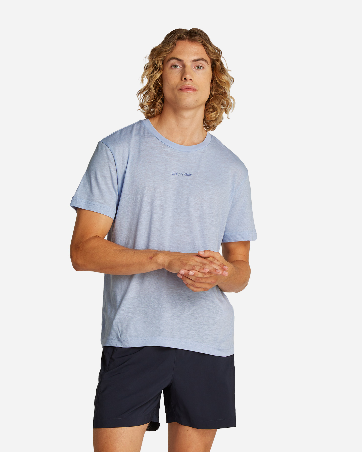 T-shirt CALVIN KLEIN JEANS SMALL LOGO M - Azzurro - 1 | Cisalfa Sport