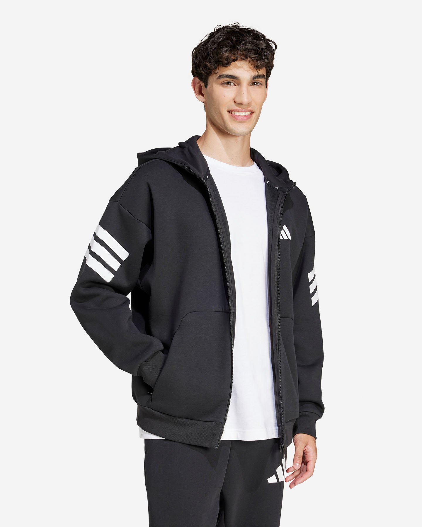 Felpa ADIDAS 3STRIPES M - Nero - 3 | Cisalfa Sport