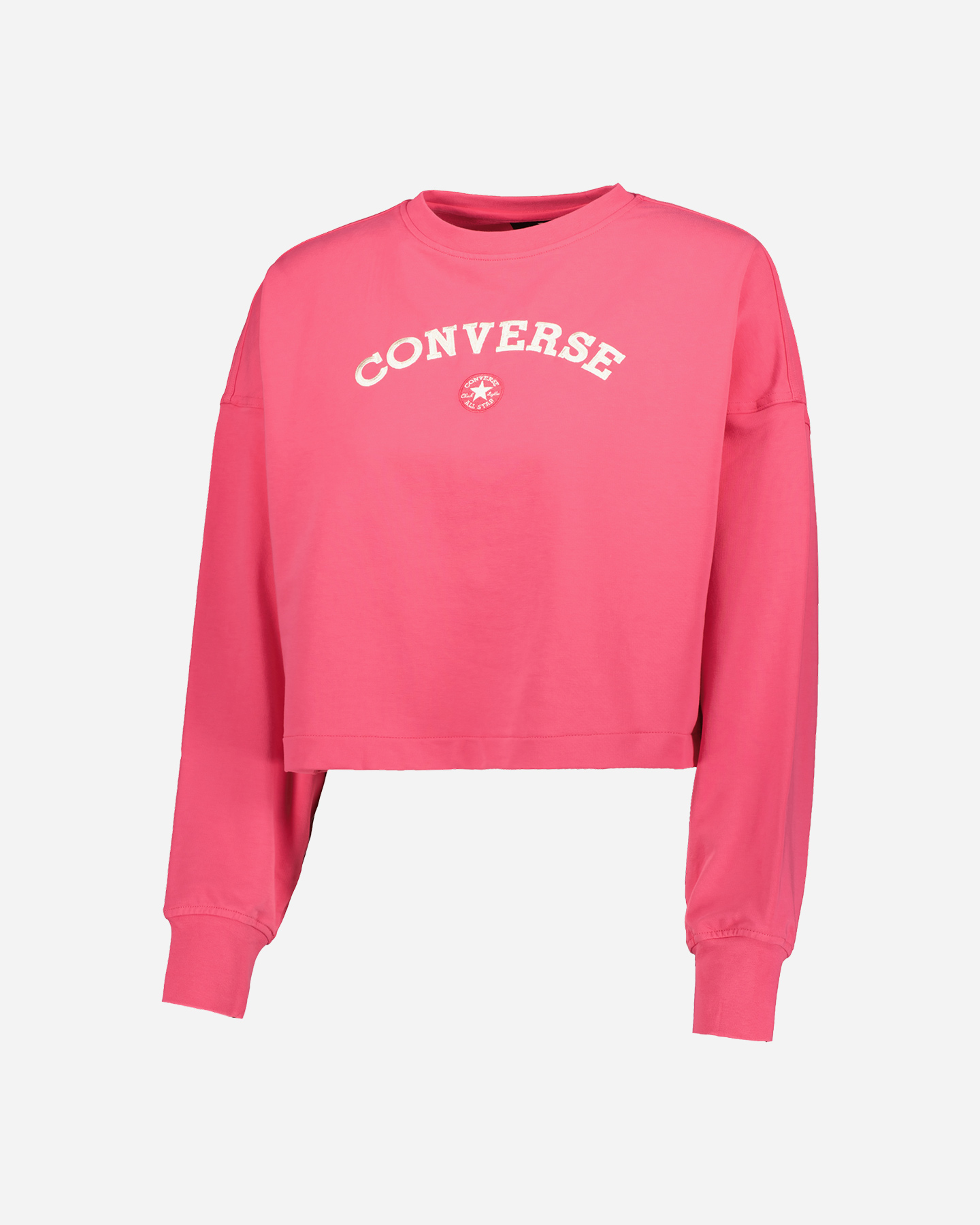 Felpa CONVERSE CROP BABY FIT W - Fucsia - 0 | Cisalfa Sport