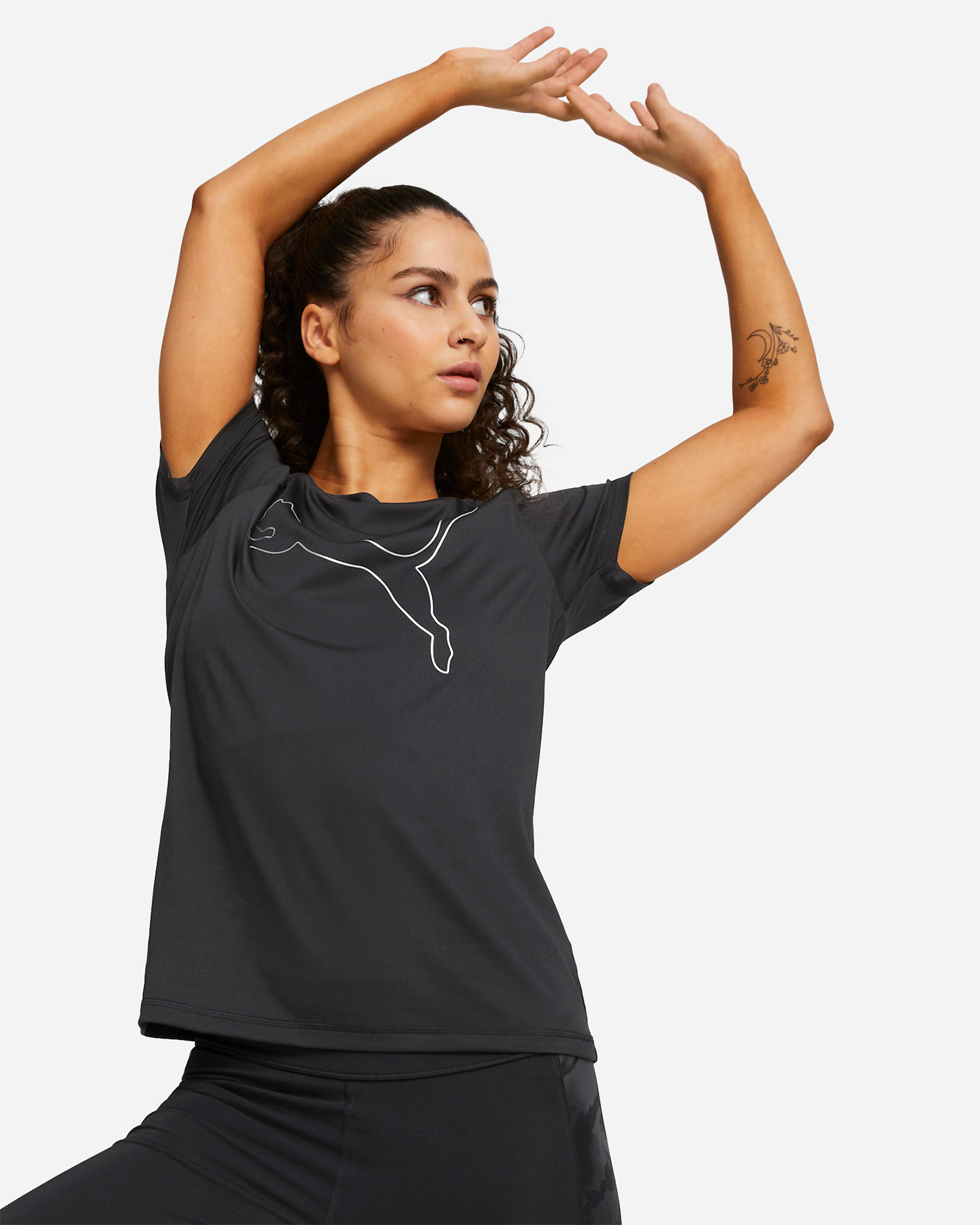 T-shirt training PUMA BIG LOGO W - Nero - 2 | Cisalfa Sport