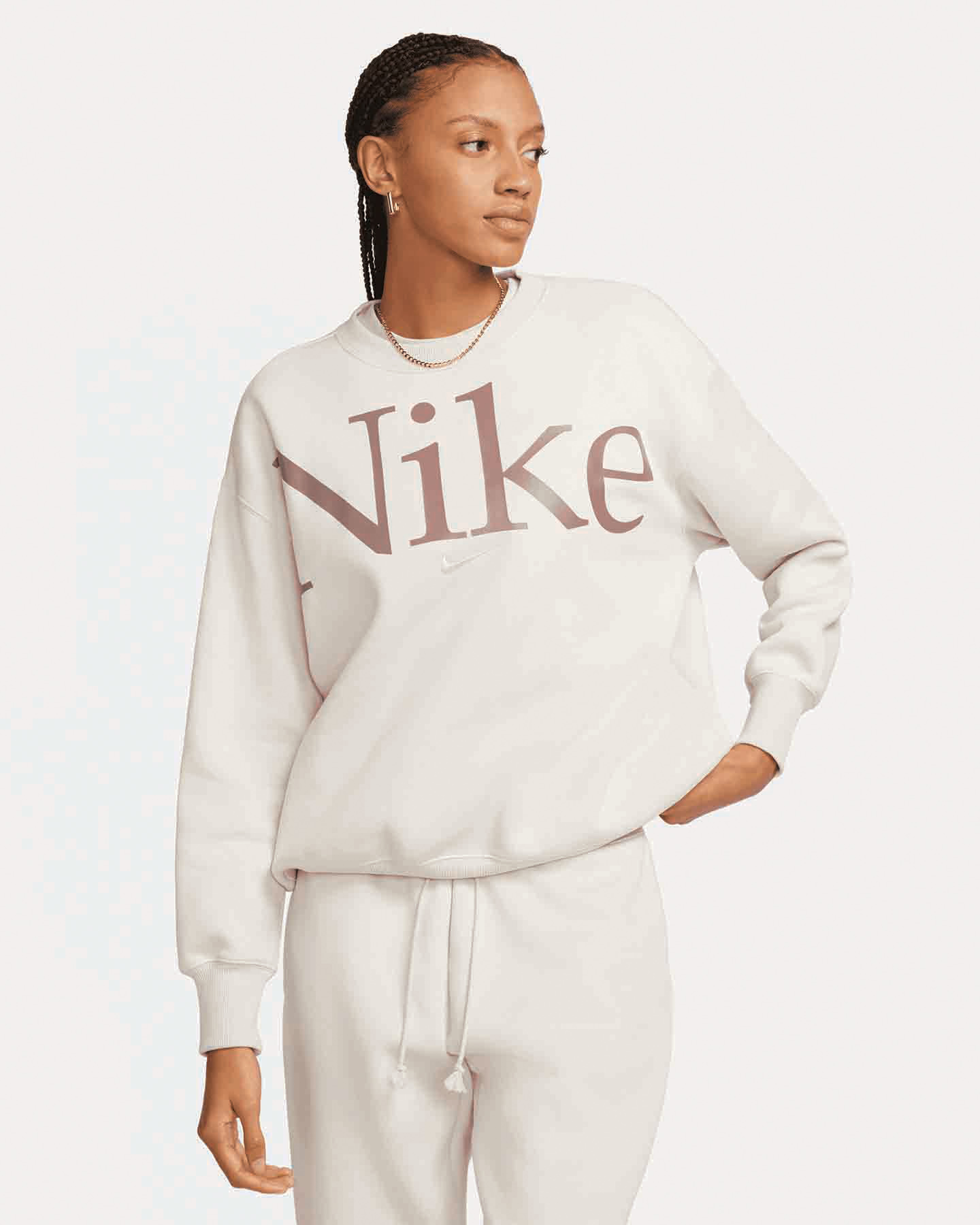 Felpa NIKE CLASSIC BIG LOGO W - Beige - 0 | Cisalfa Sport