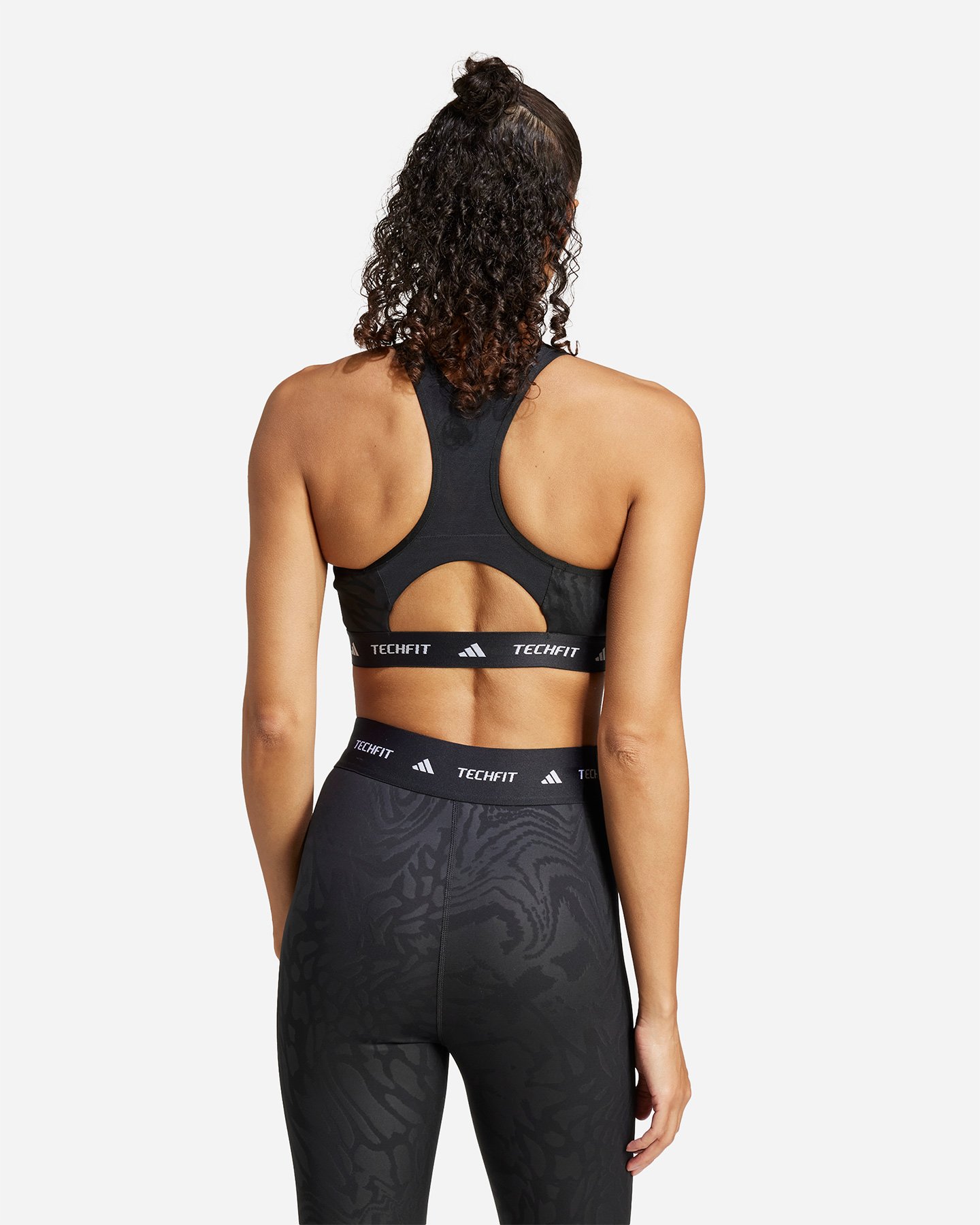 Bra training ADIDAS TECHFIT PRINT W - Nero - 3 | Cisalfa Sport