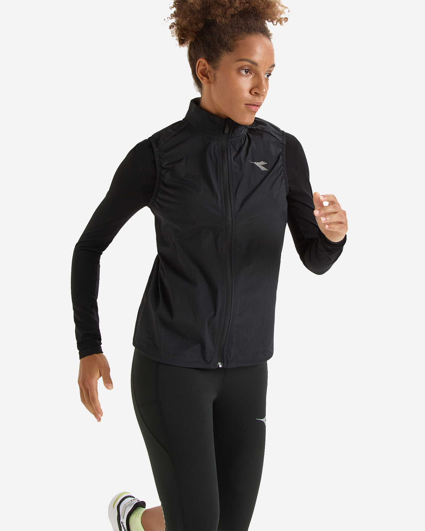 Giacca running DIADORA PACKABLE VEST W - Nero - 3 | Cisalfa Sport