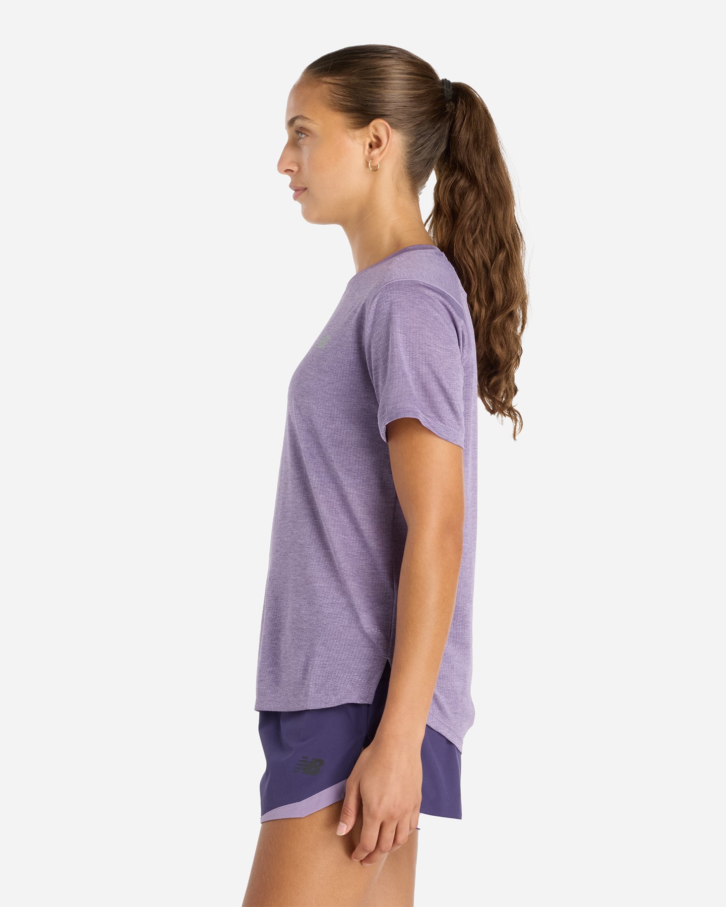 T-shirt running NEW BALANCE ATHLETICS W - Viola - 1 | Cisalfa Sport