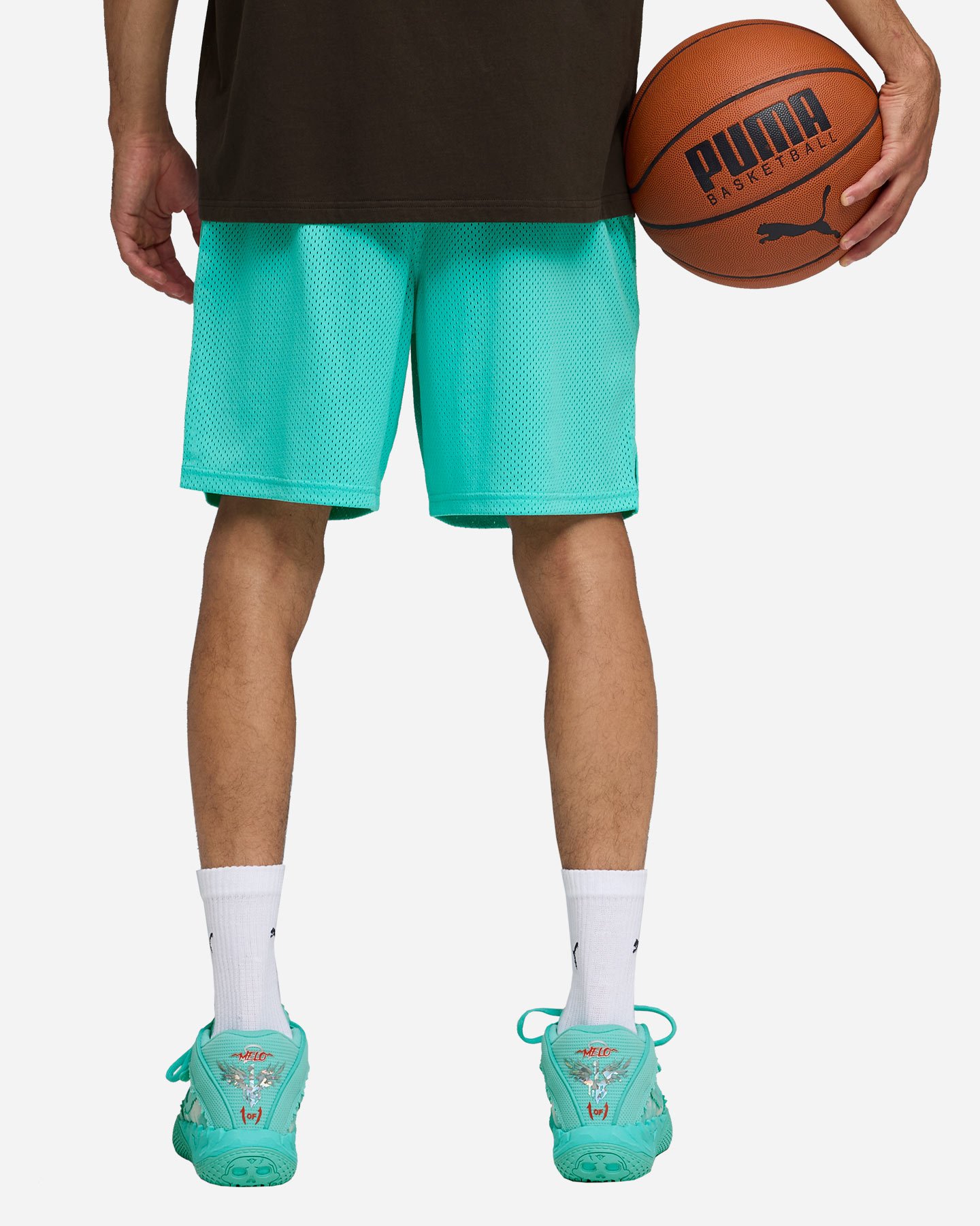 Pantaloncini basket PUMA MELO WORLD M - Verde - 3 | Cisalfa Sport