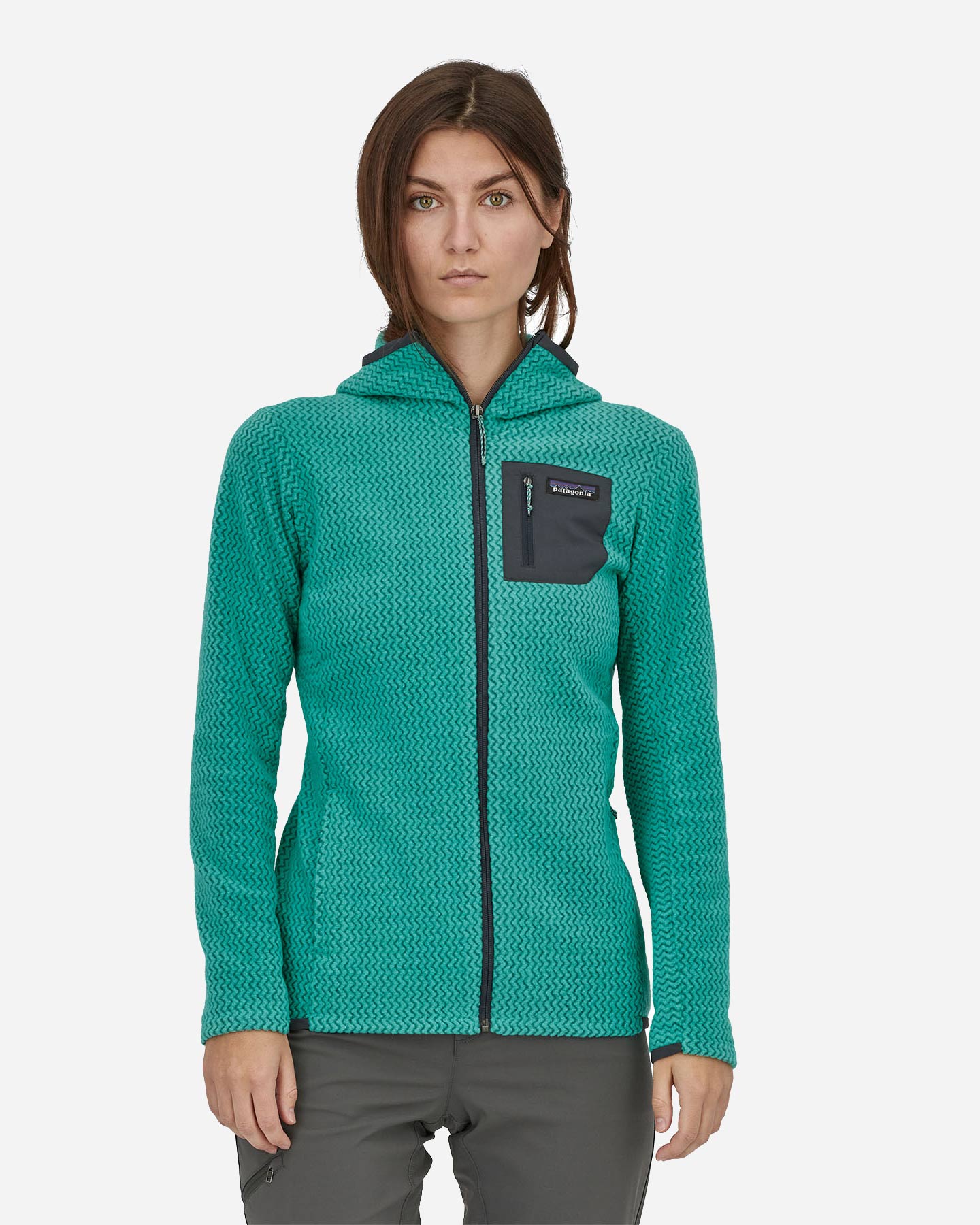 Pile PATAGONIA R1 AIR W SMOLDER FZ HD W - 5 | Cisalfa Sport