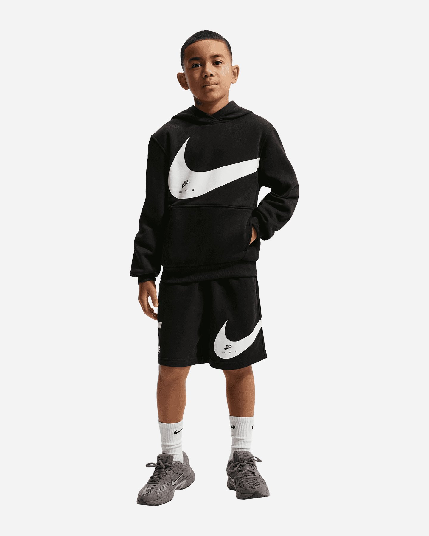 Pantaloncini NIKE BIG SWOOSH JR - Nero - 1 | Cisalfa Sport