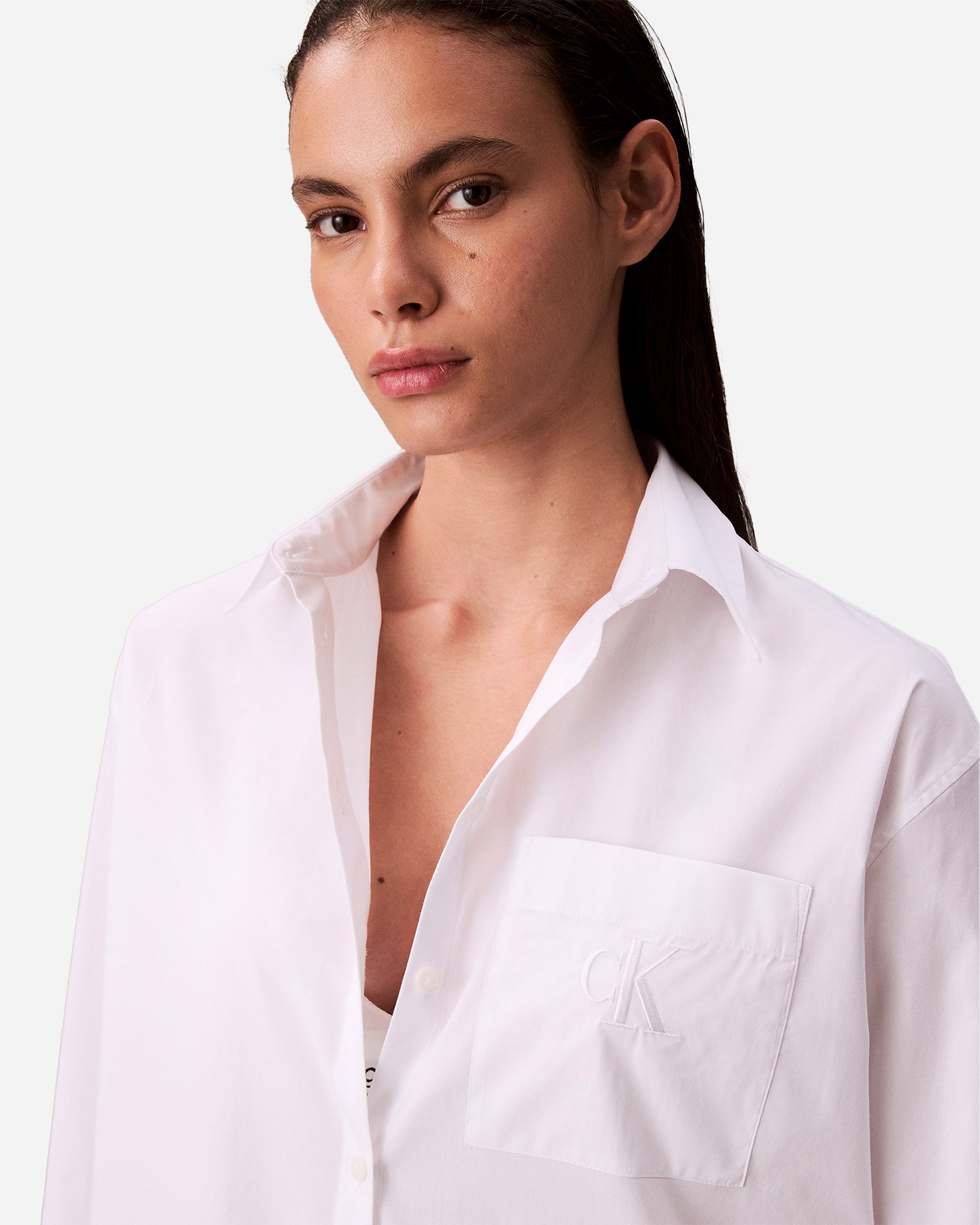 Camicia CALVIN KLEIN JEANS OVERSIZE W - Bianco - 4 | Cisalfa Sport
