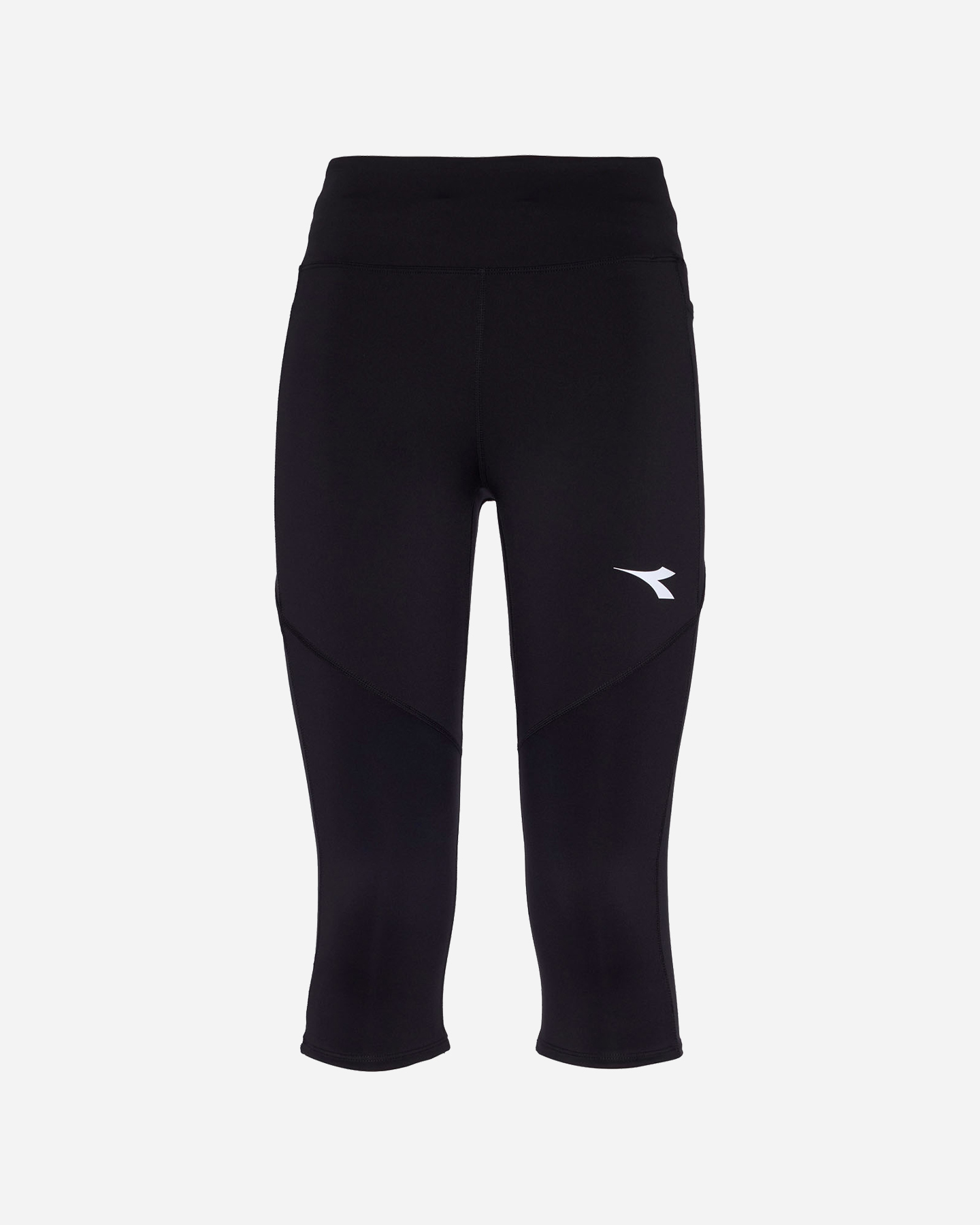 Diadora Run Crew W - Capri Running - Donna - Nero
