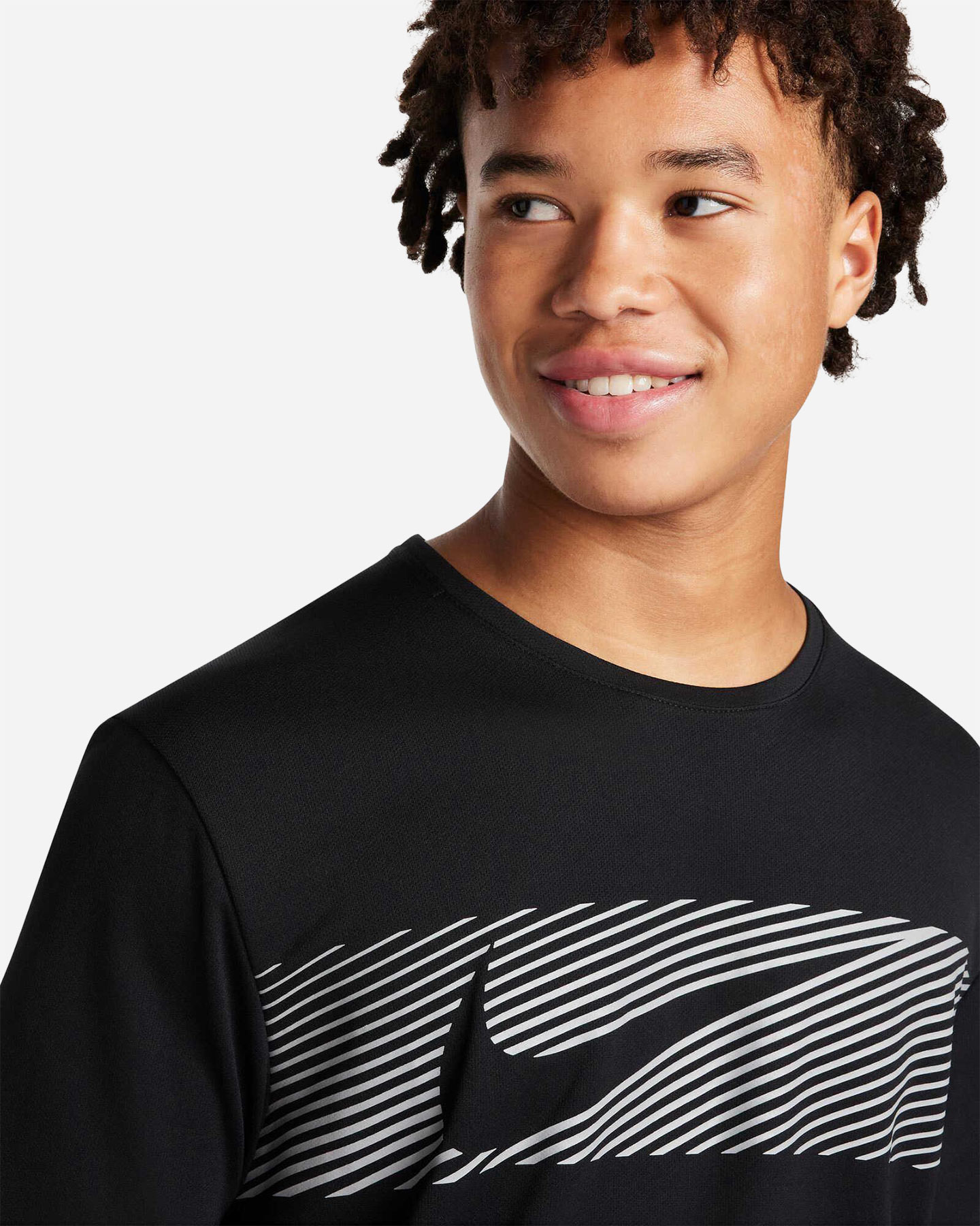 T-shirt running NIKE MILER FLASH M - Nero - 5 | Cisalfa Sport