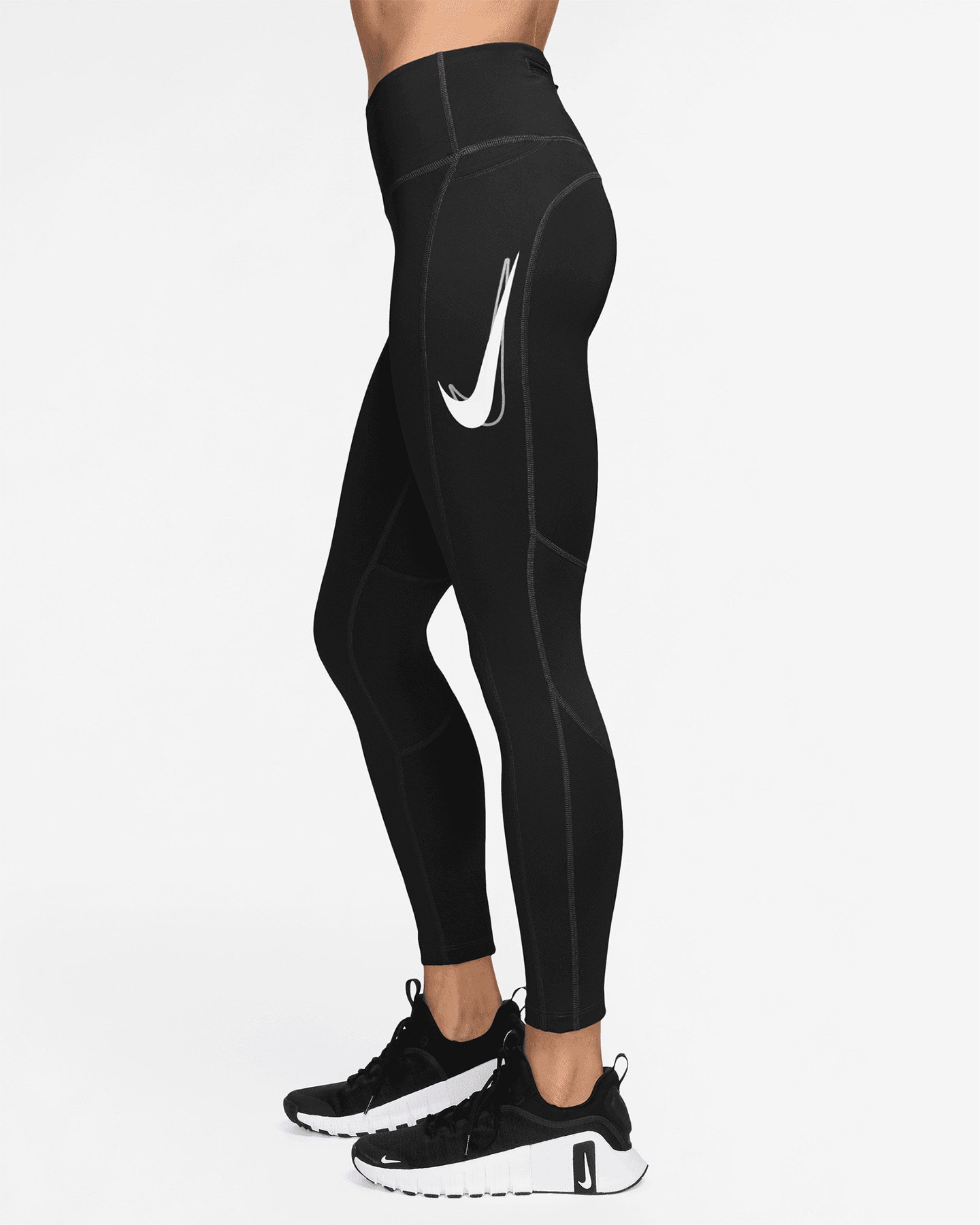Fuseaux running NIKE FAST DRI FIT 7/8 SWOOSH W - Nero - 1 | Cisalfa Sport