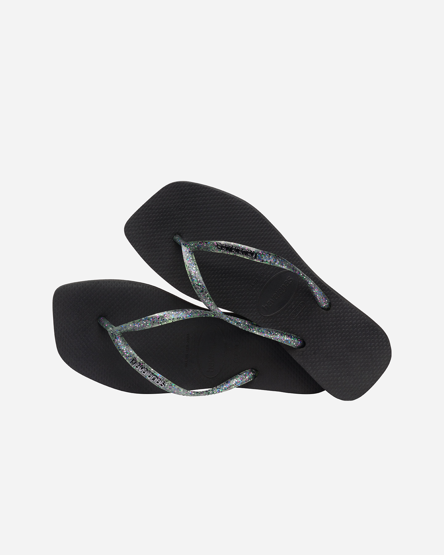 Infradito HAVAIANAS SLIM SQUARE LOGO METALLIC W - Nero - 1 | Cisalfa Sport