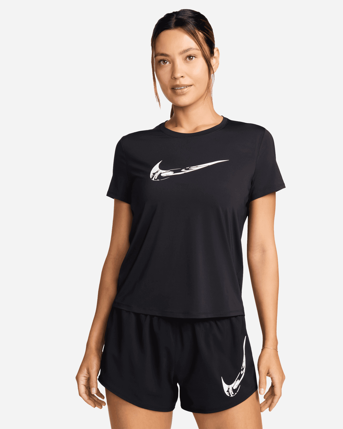 T-shirt running NIKE ONE SWOOSH W - Nero - 0 | Cisalfa Sport